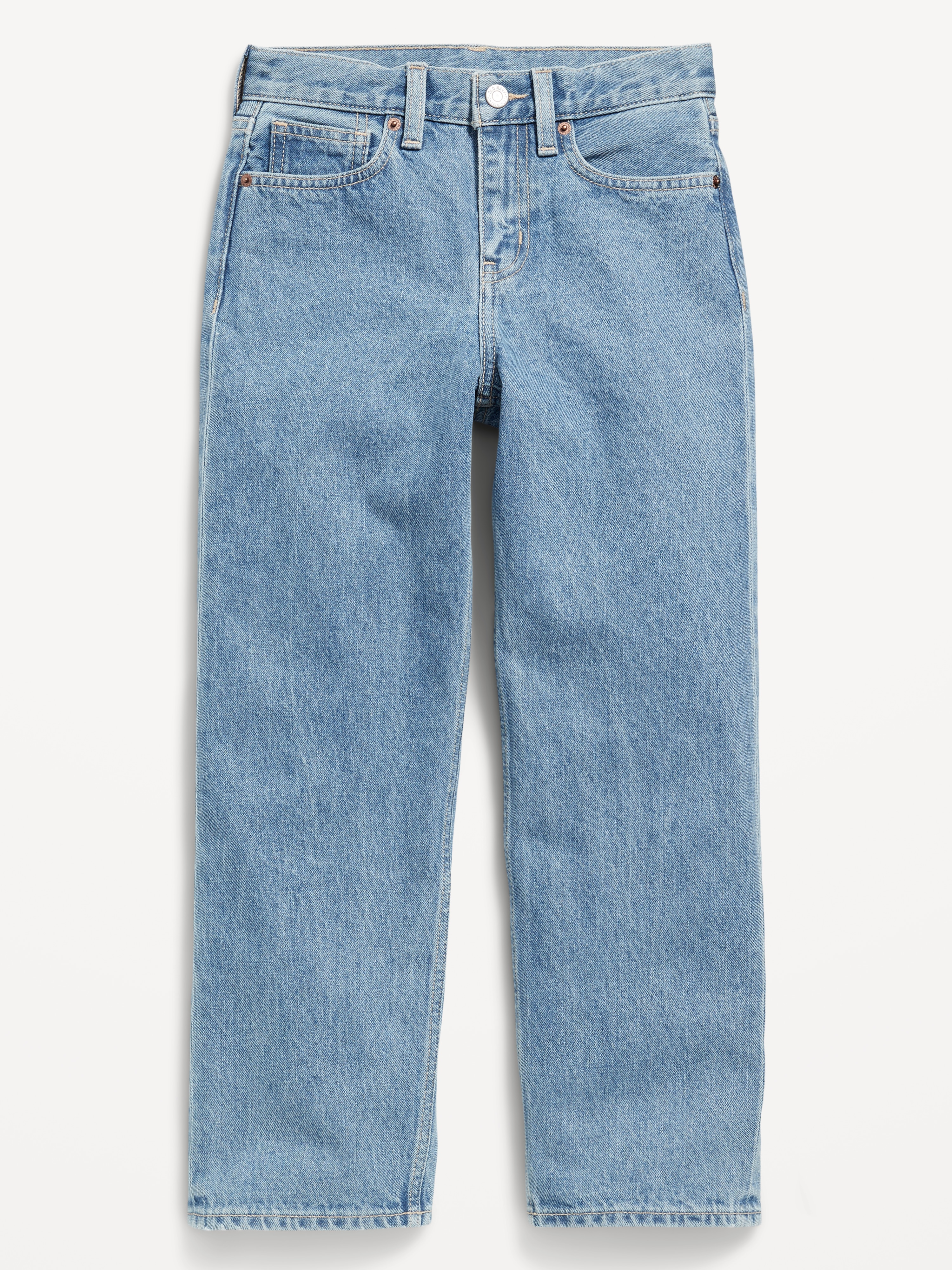Baggy Non-Stretch Jeans for Boys - Light Wash - 4