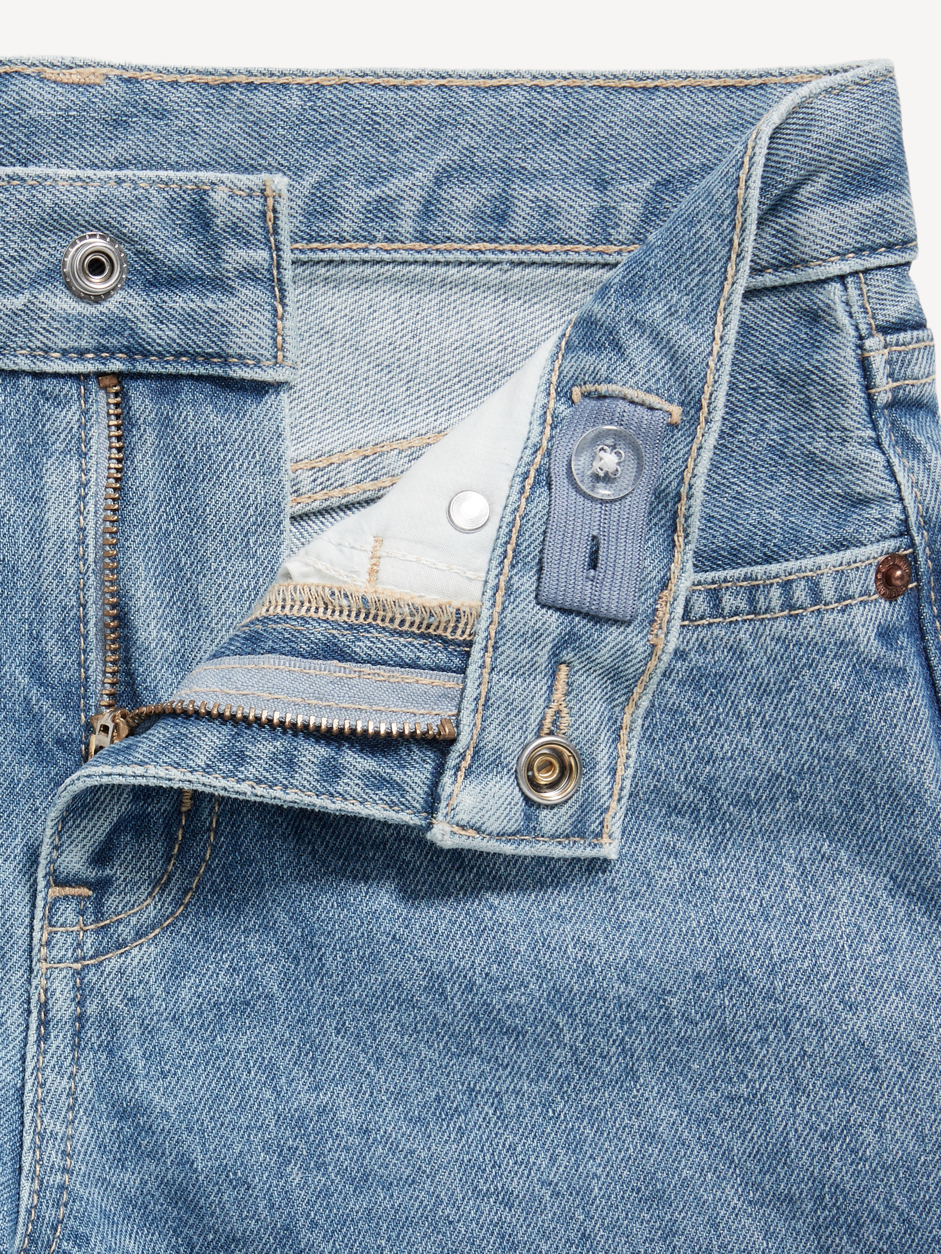 Baggy Non-Stretch Jeans for Boys - Light Wash - 5
