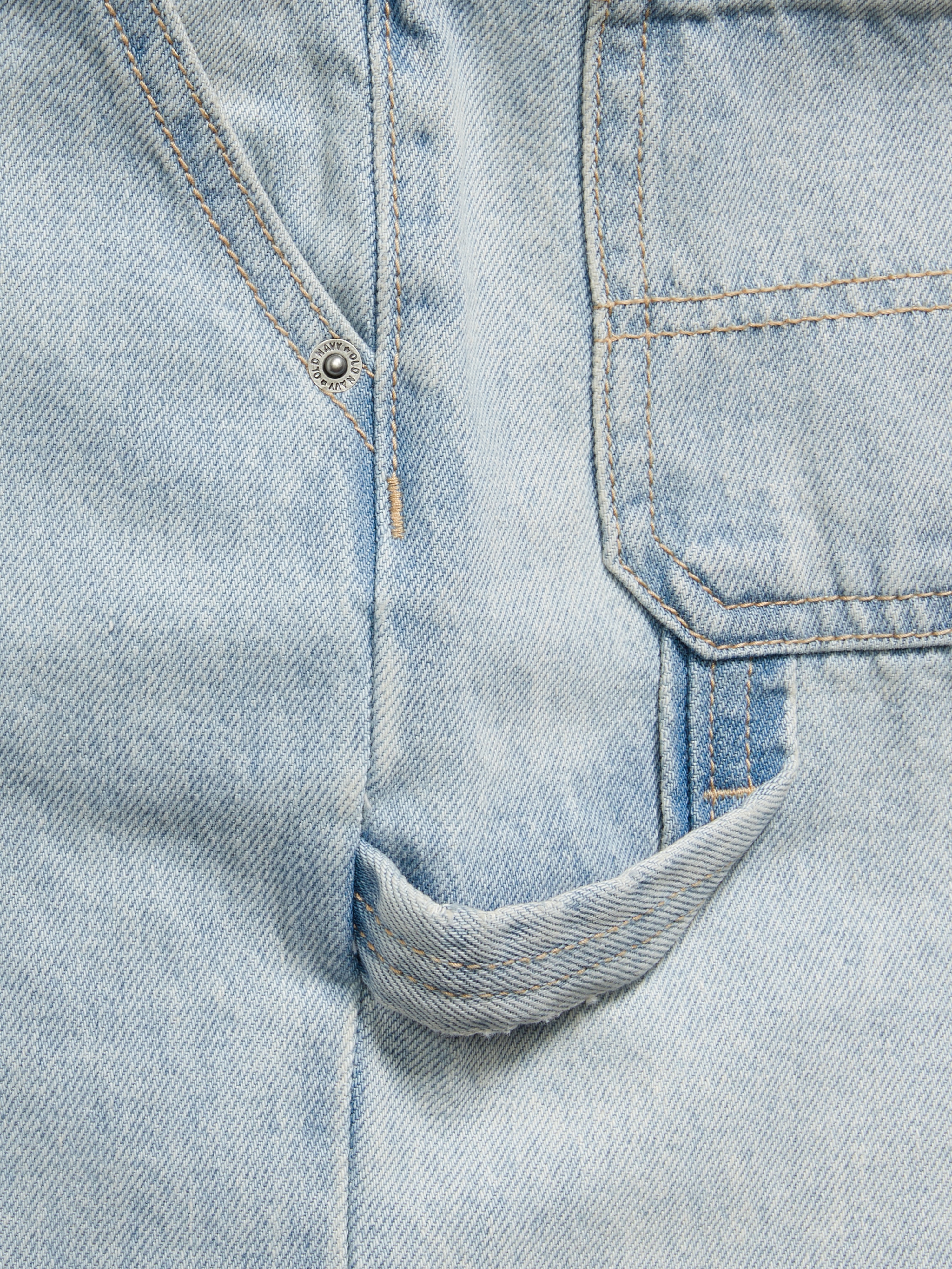 Baggy Non-Stretch Jeans for Boys - Light Wash - 5