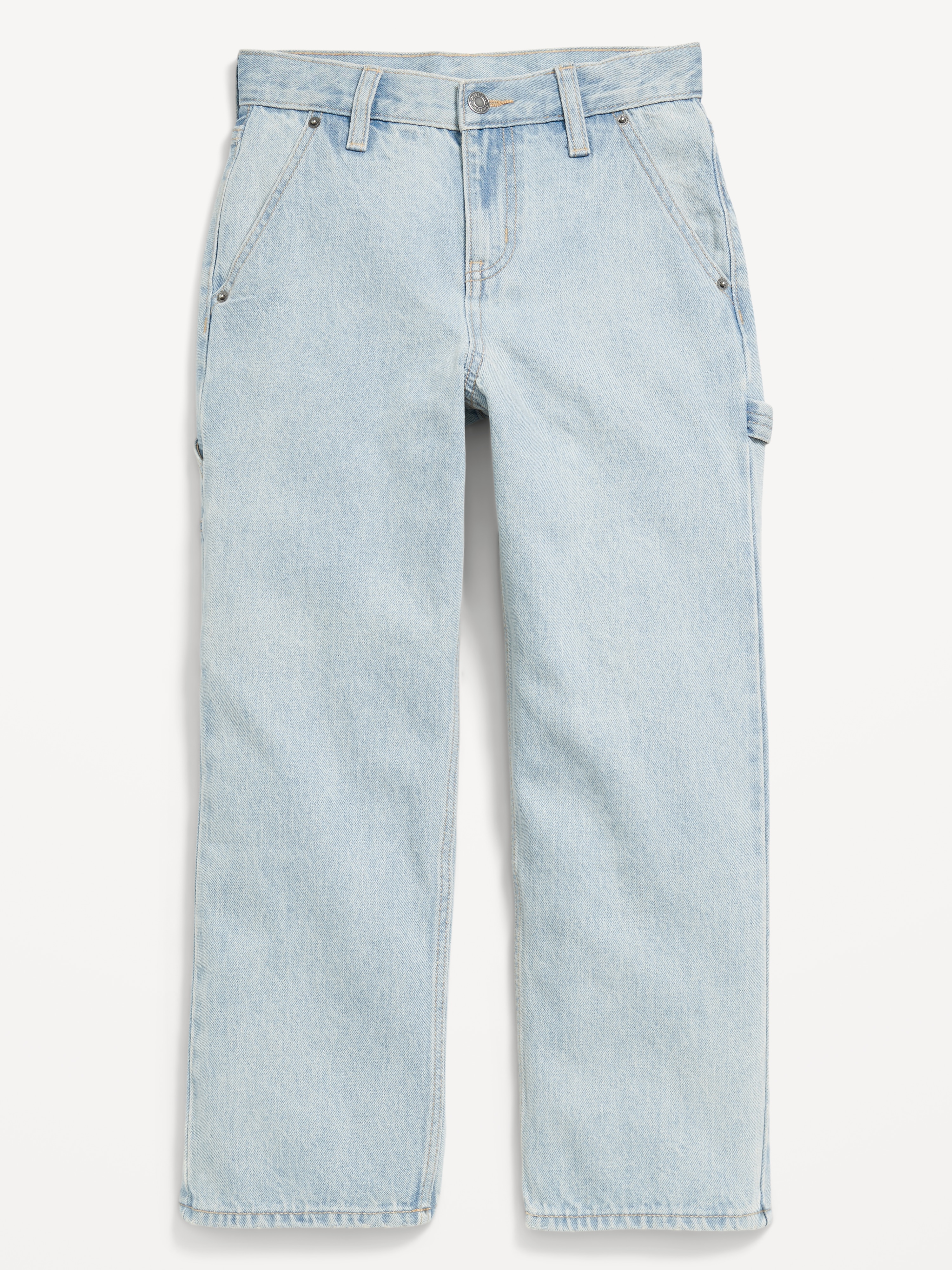 Baggy Non-Stretch Jeans for Boys - Light Wash - 4