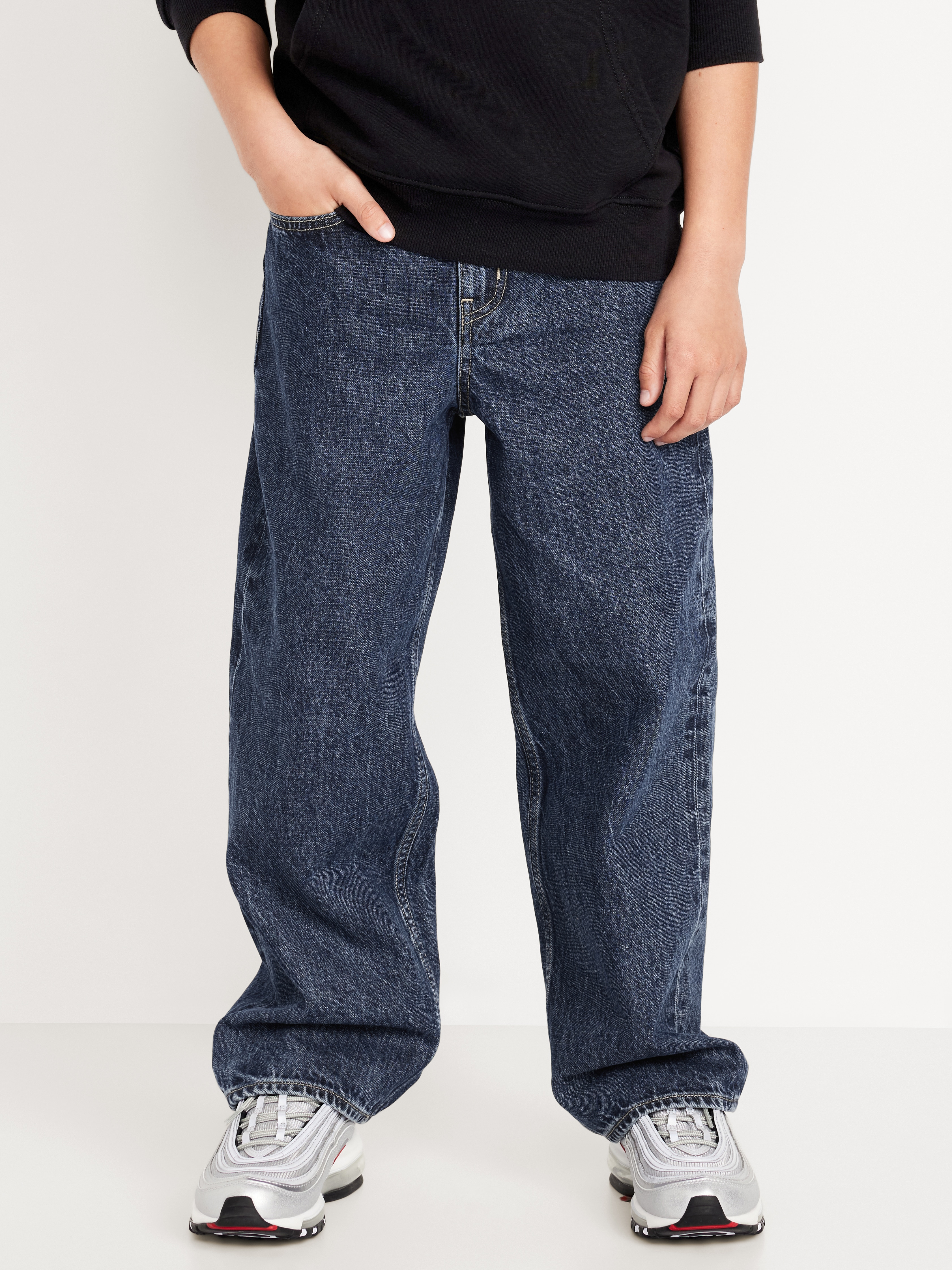 Super Baggy Jeans for Boys - Medium Wash - 1