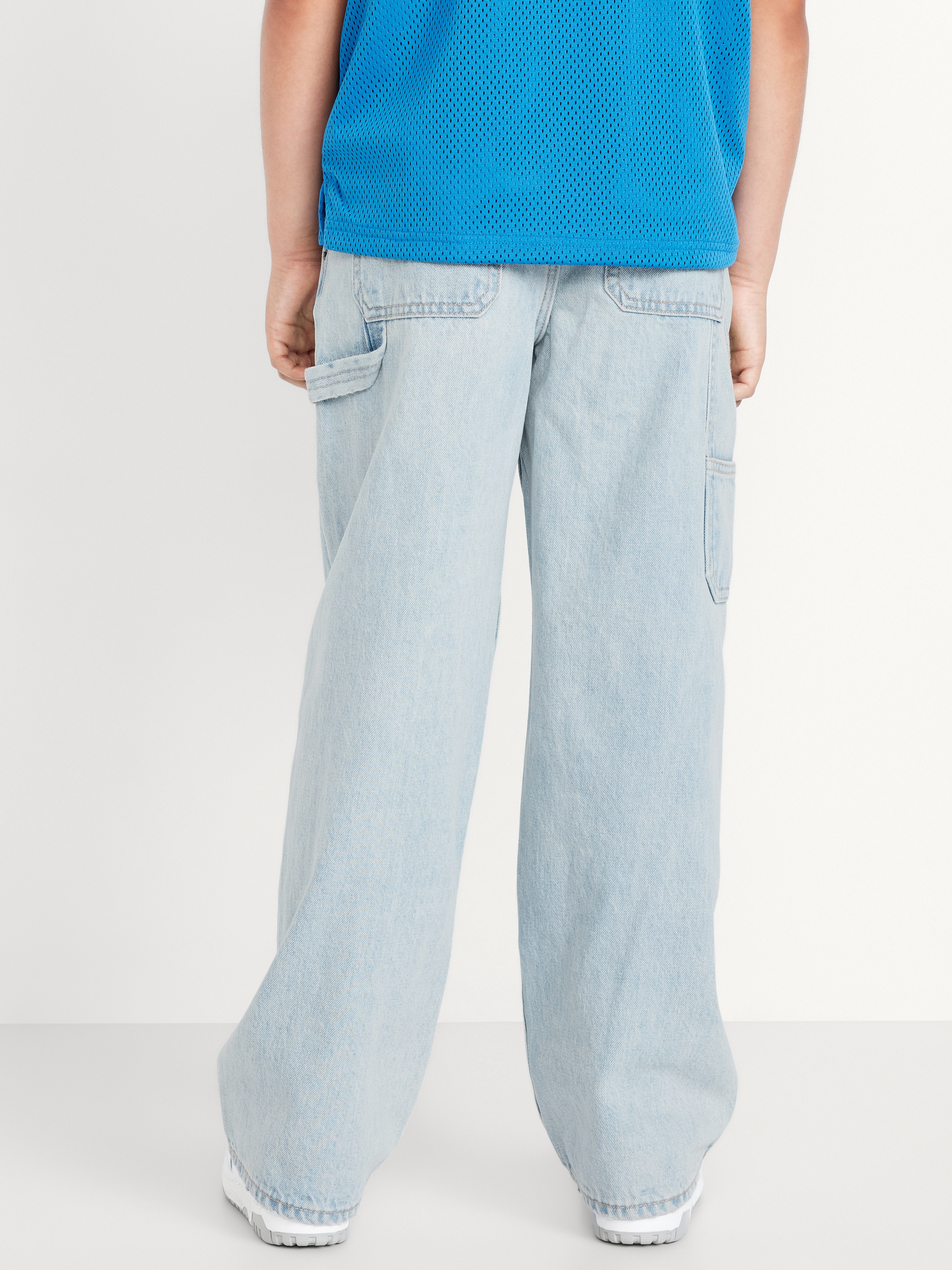 Baggy Non-Stretch Jeans for Boys - Light Wash - 2