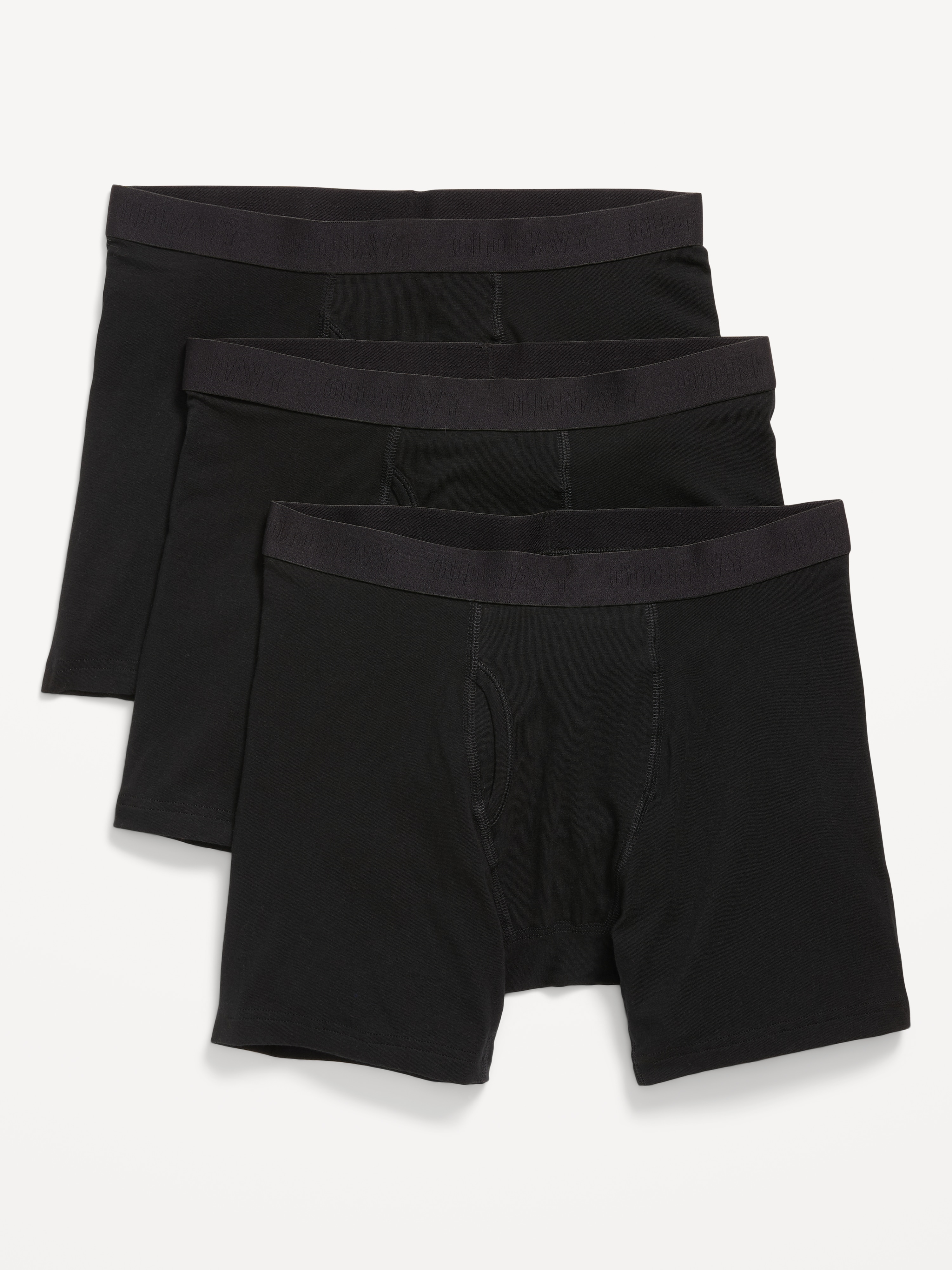 3-Pack Soft-Washed Boxer Briefs -- 6.25-inch inseam - BlackJack - 1