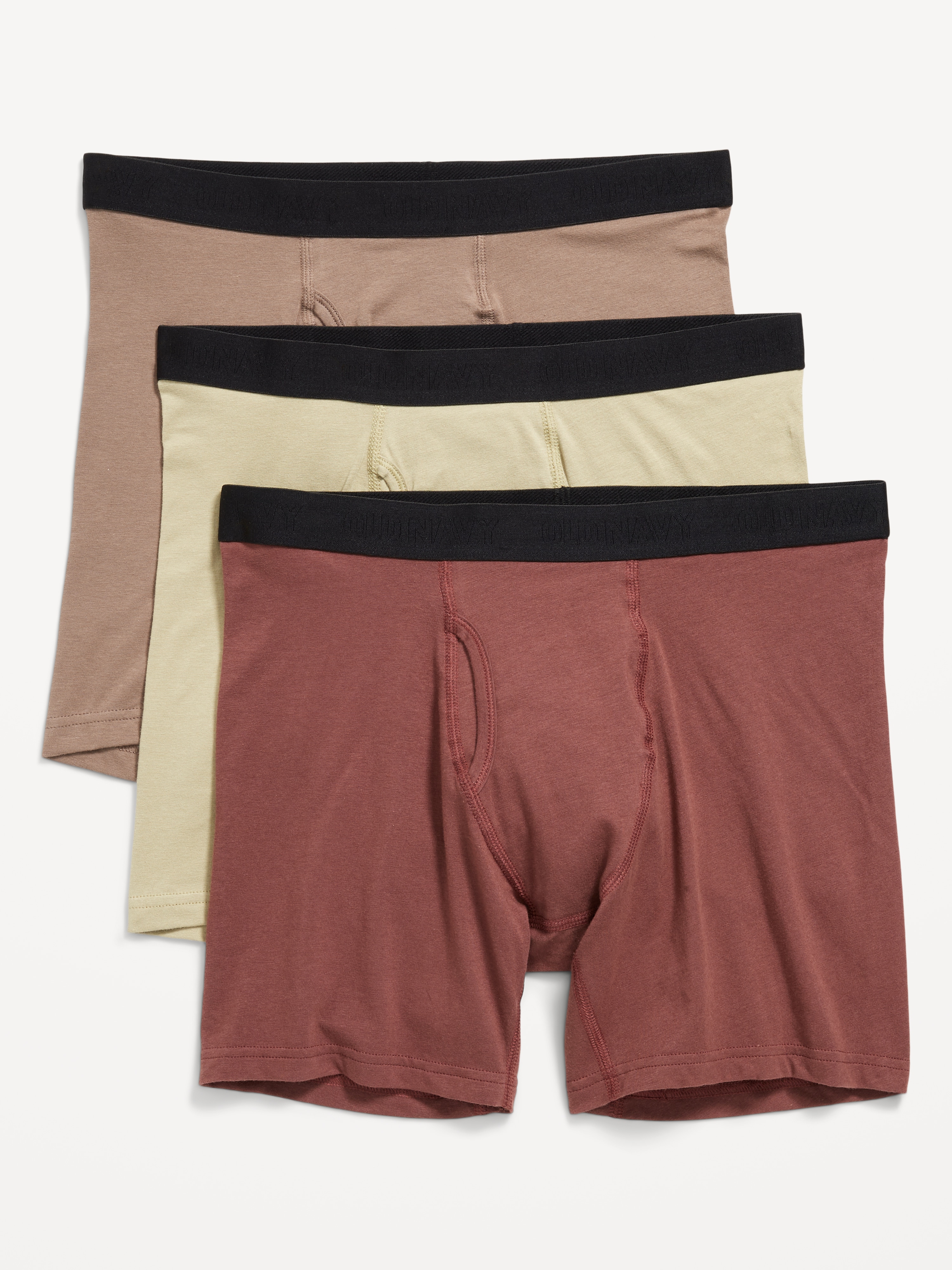 3-Pack Soft-Washed Boxer Briefs -- 6.25-inch inseam - Root Beer - 1
