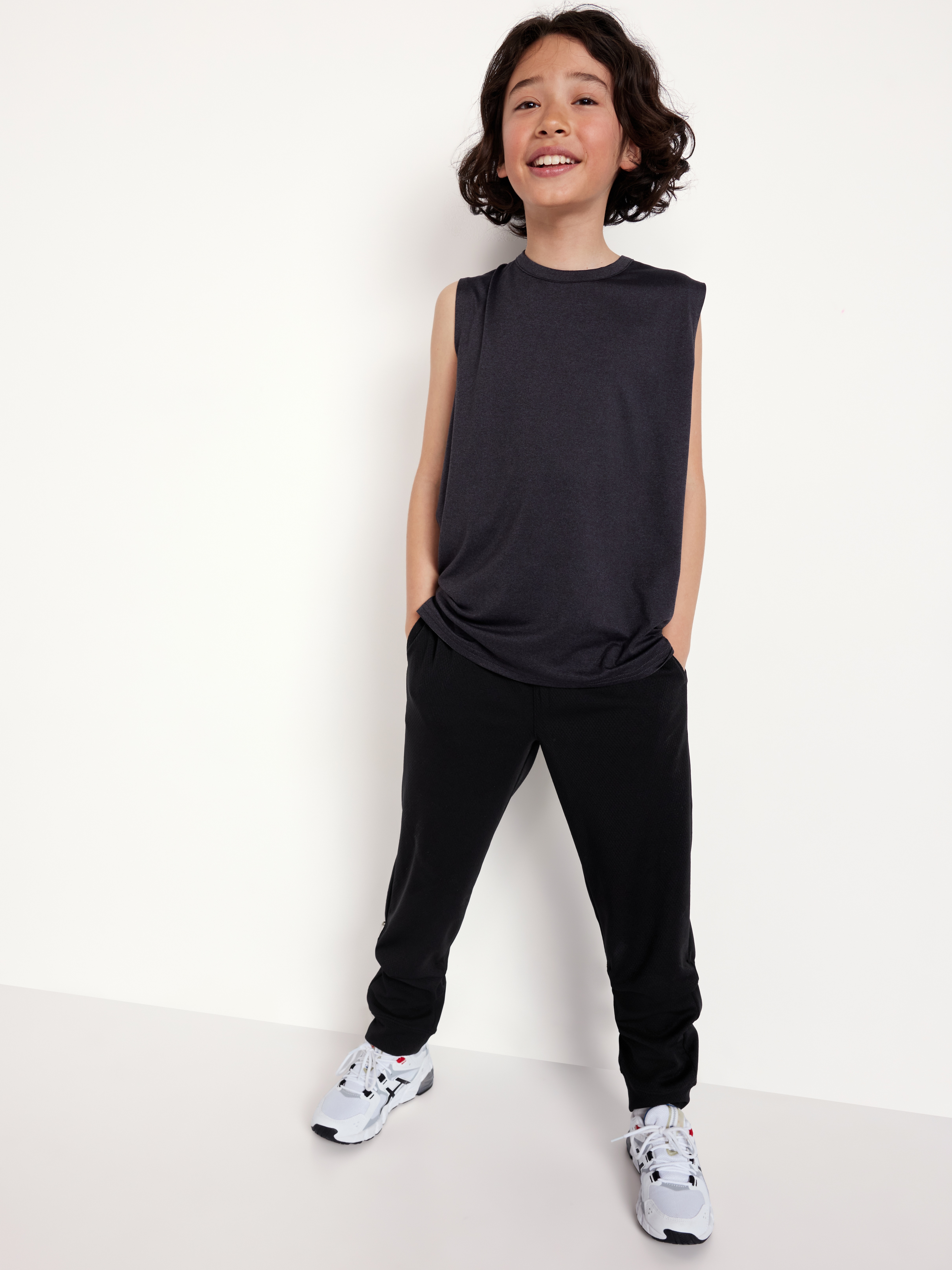 Mesh Jogger Sweatpants for Boys - BlackJack - 1