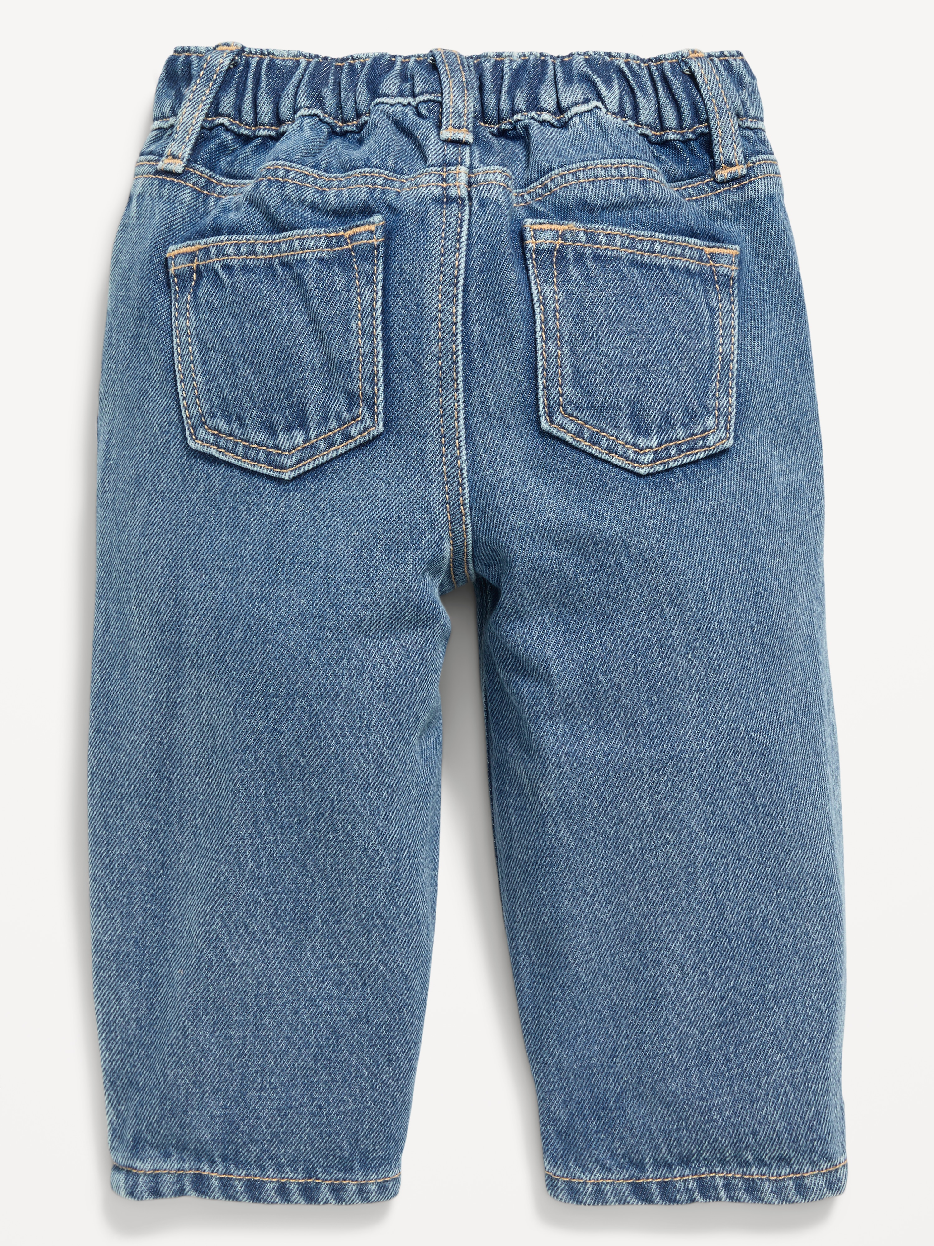 Drawstring Barrel-Leg Jeans for Baby - Medium Wash - 2