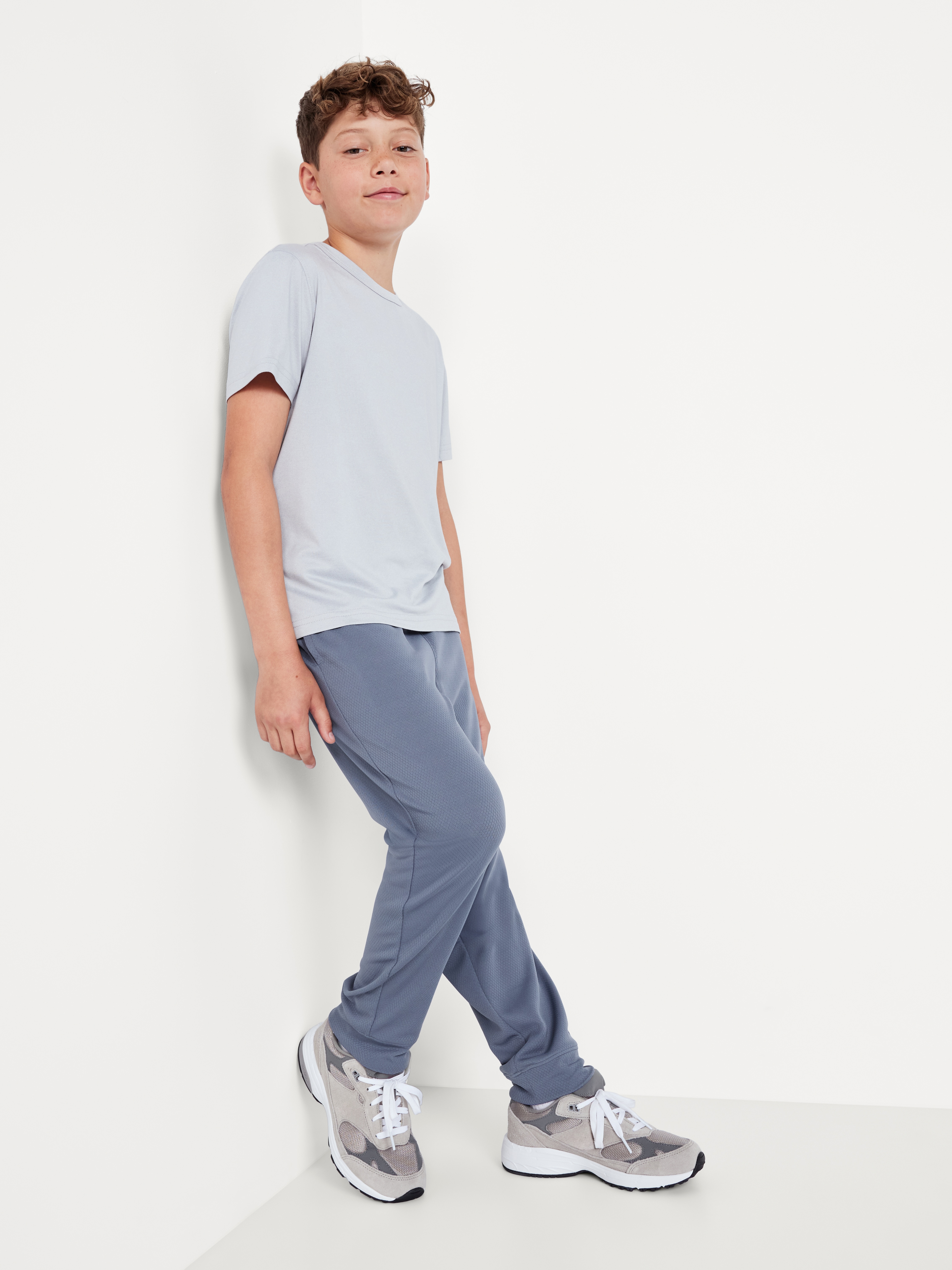 Mesh Jogger Sweatpants for Boys - Wintry Waters - 1