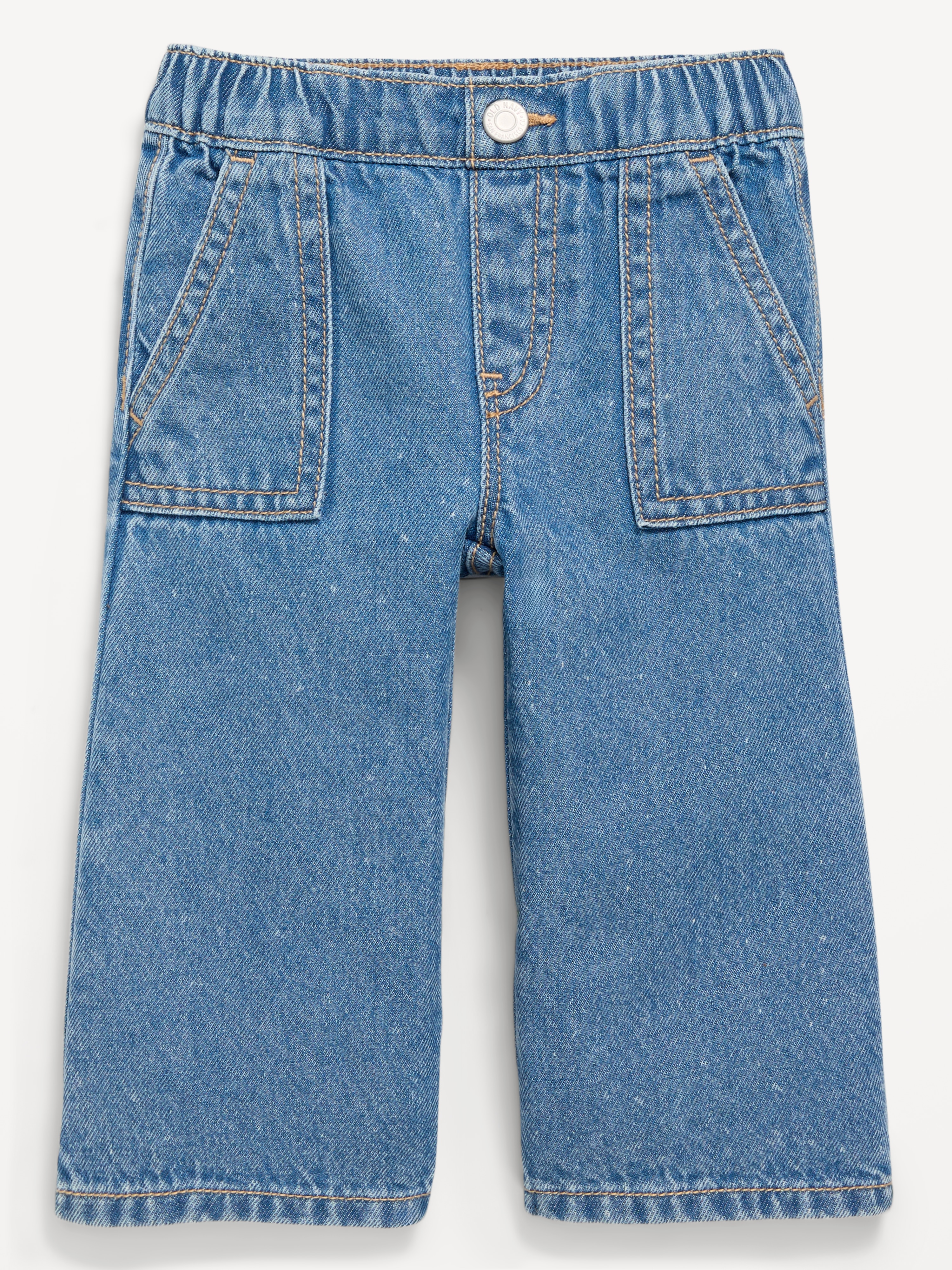 Pull-On Baggy Utility Jeans for Baby - Medium Wash - 1