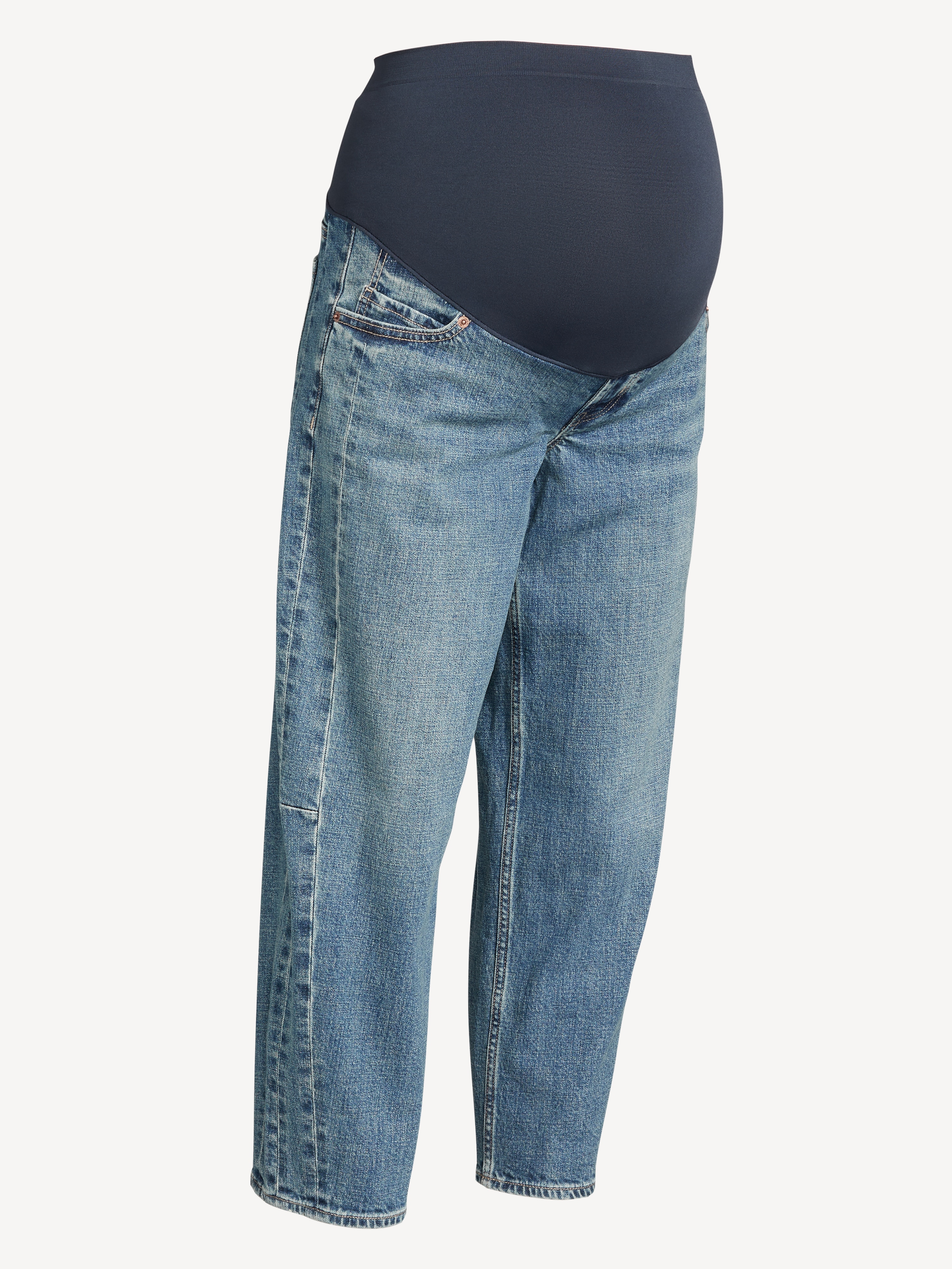 Maternity Full Panel Barrel Ankle Jeans - Ayla - 4