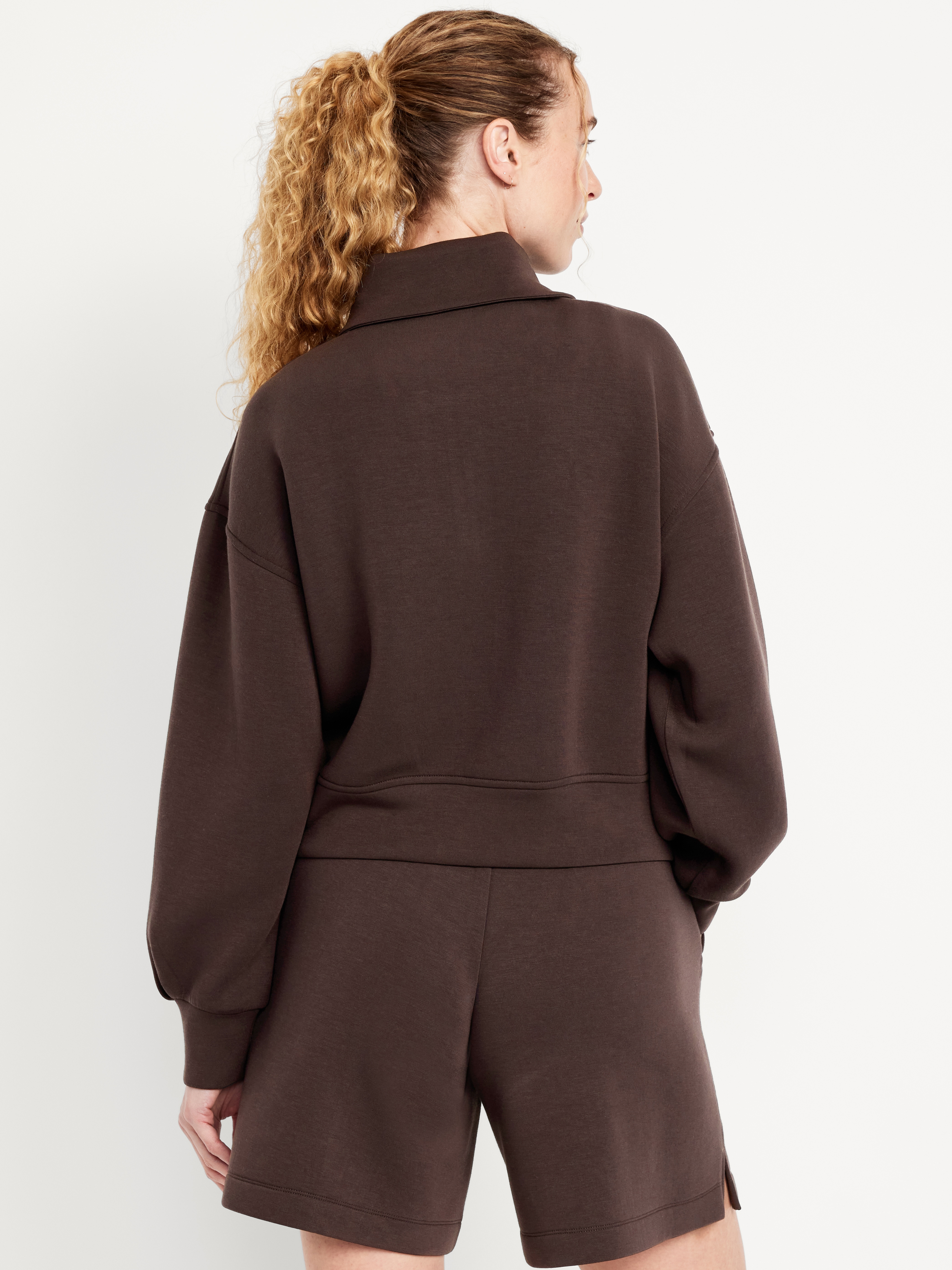 Bounce Fleece Half-Zip Pullover Sweatshirt - Black Coffee - 2