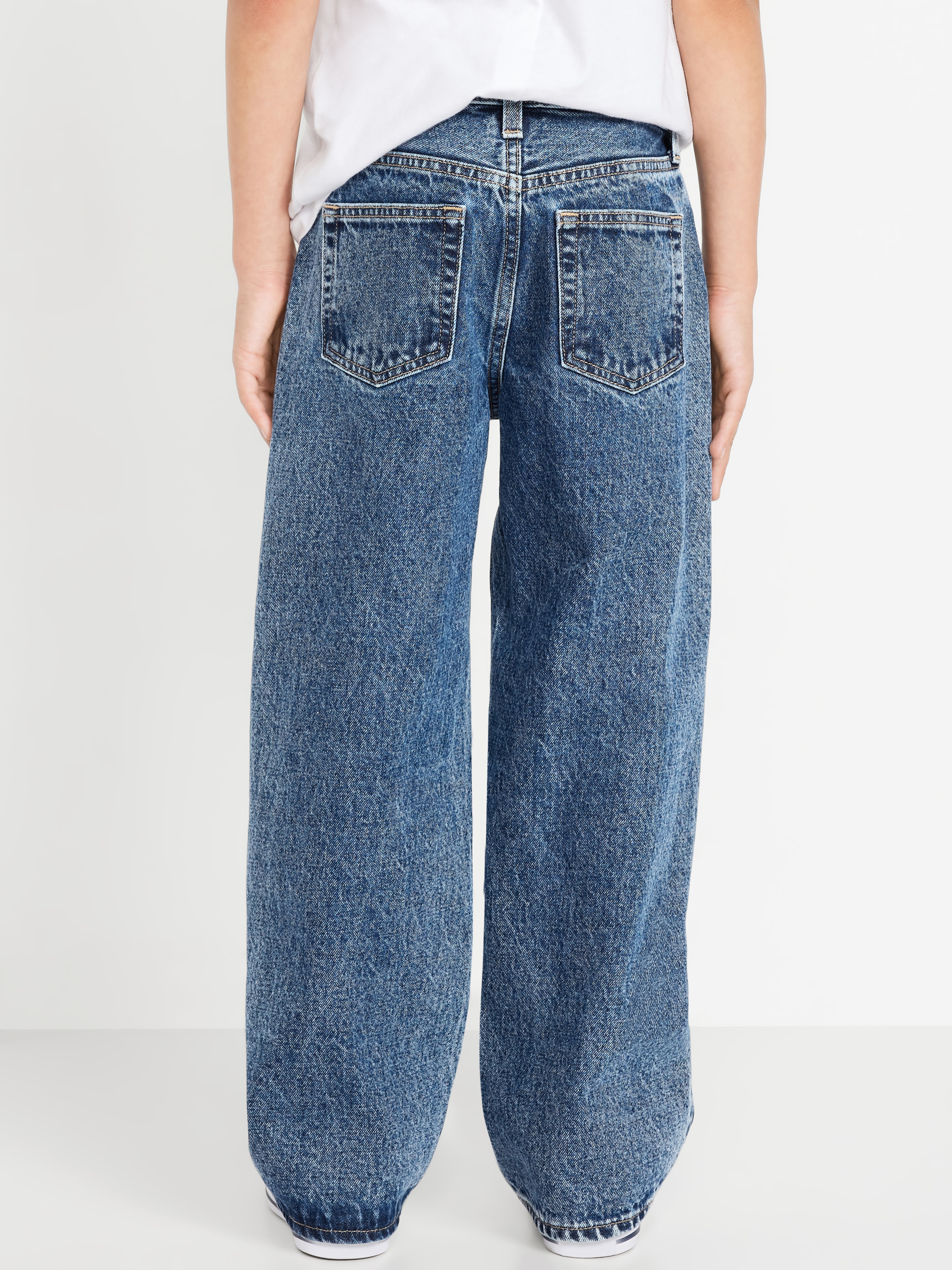 Baggy Non-Stretch Jeans for Boys - Medium Wash - 2