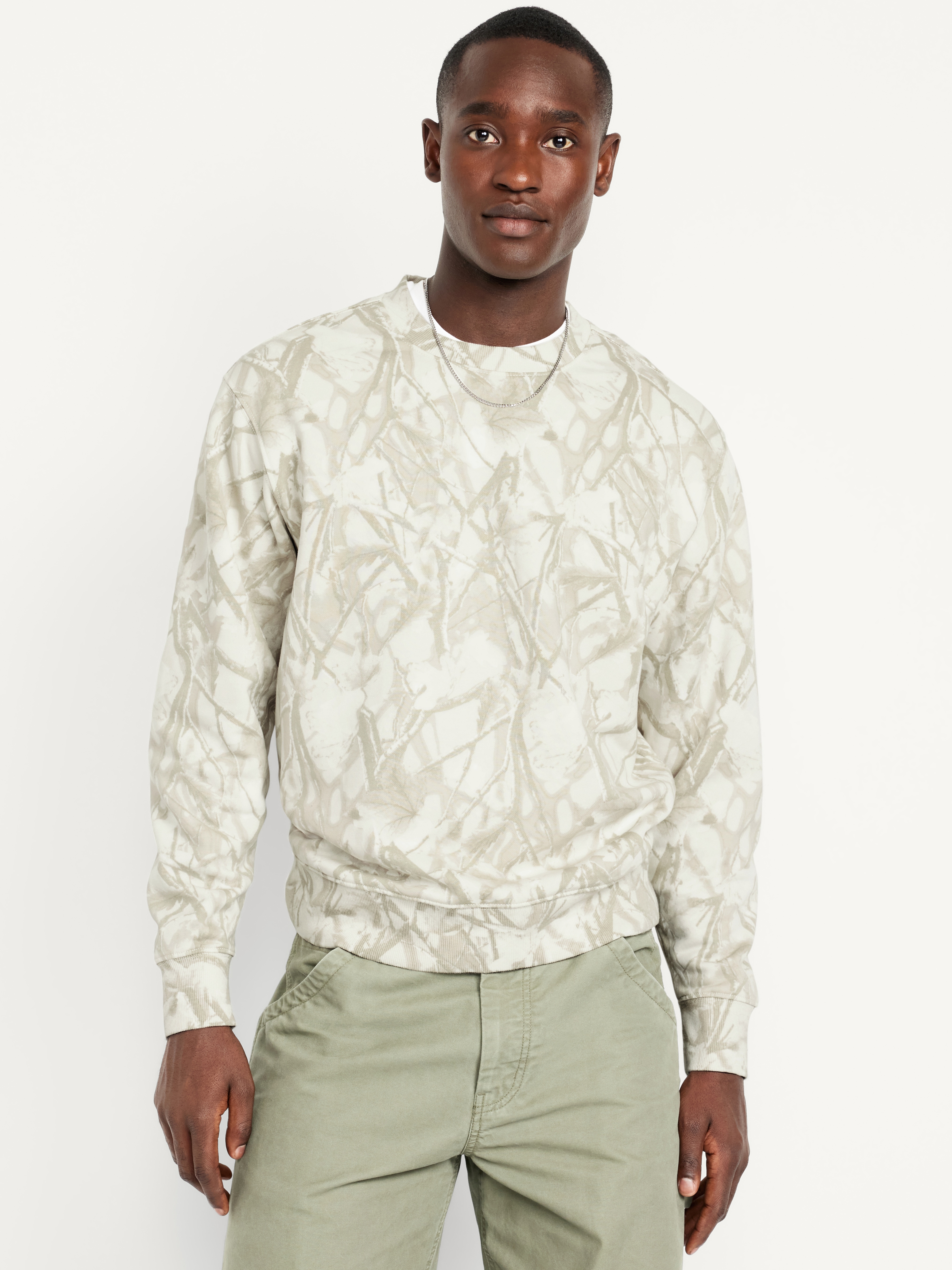 Graphic Rotation Sweatshirt - White Trees - 1