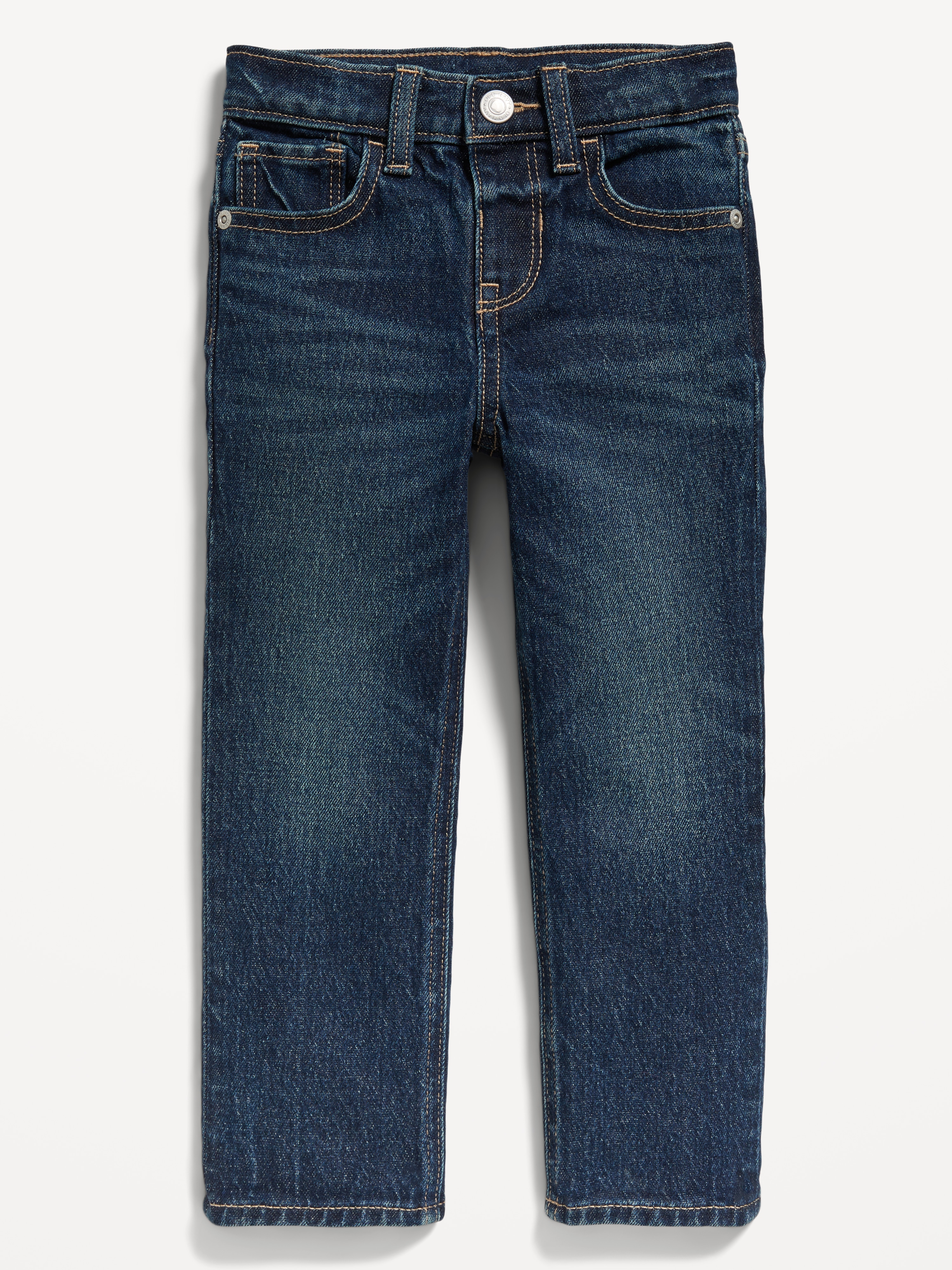 Straight-Leg Built-In Flex Jeans for Toddler Boys - Dark Wash - 1