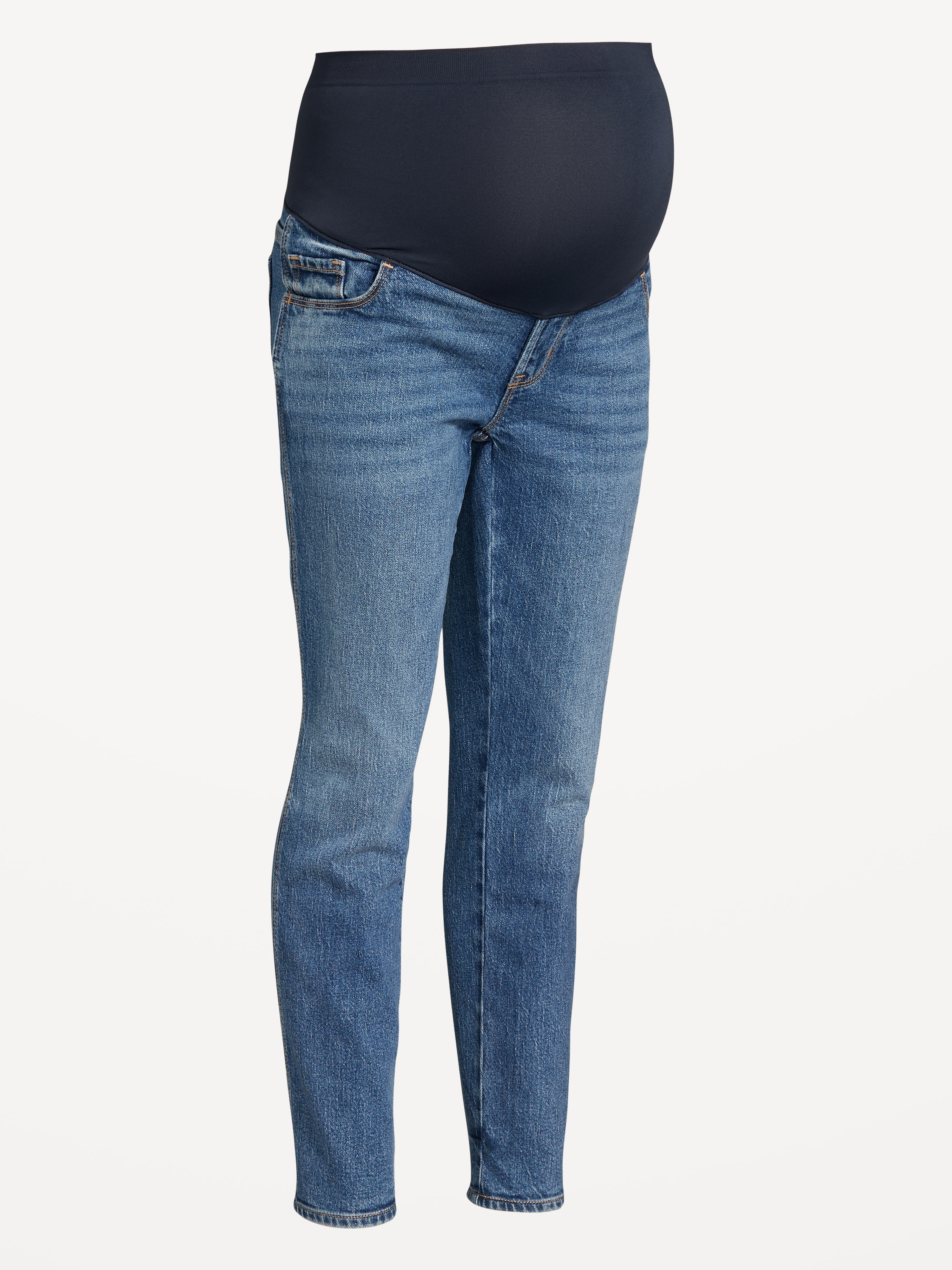 Maternity Full-Panel Vintage Slim Jeans - Medium Wash - 4