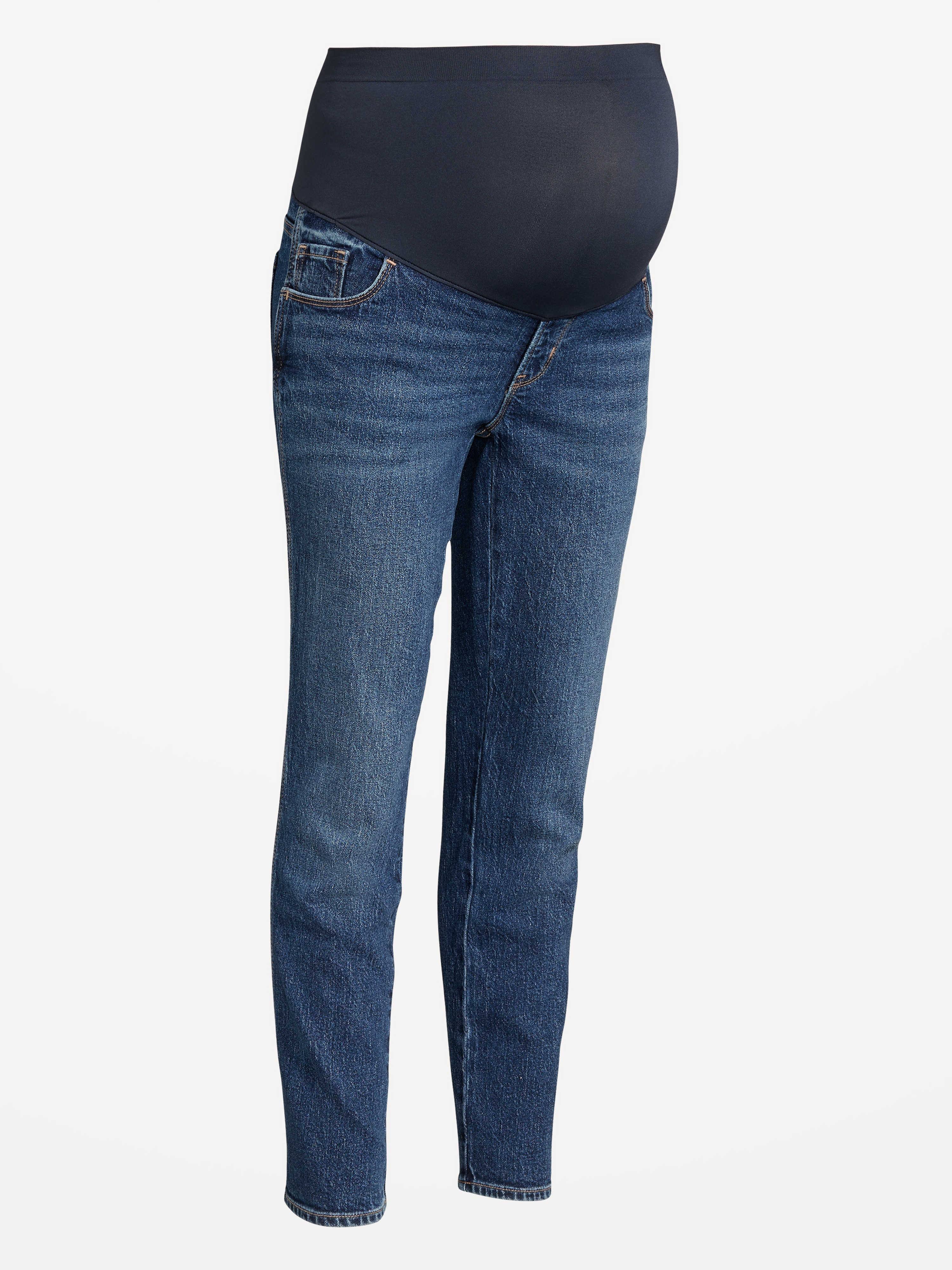 Maternity Full-Panel Vintage Slim Jeans - Dark Wash - 4