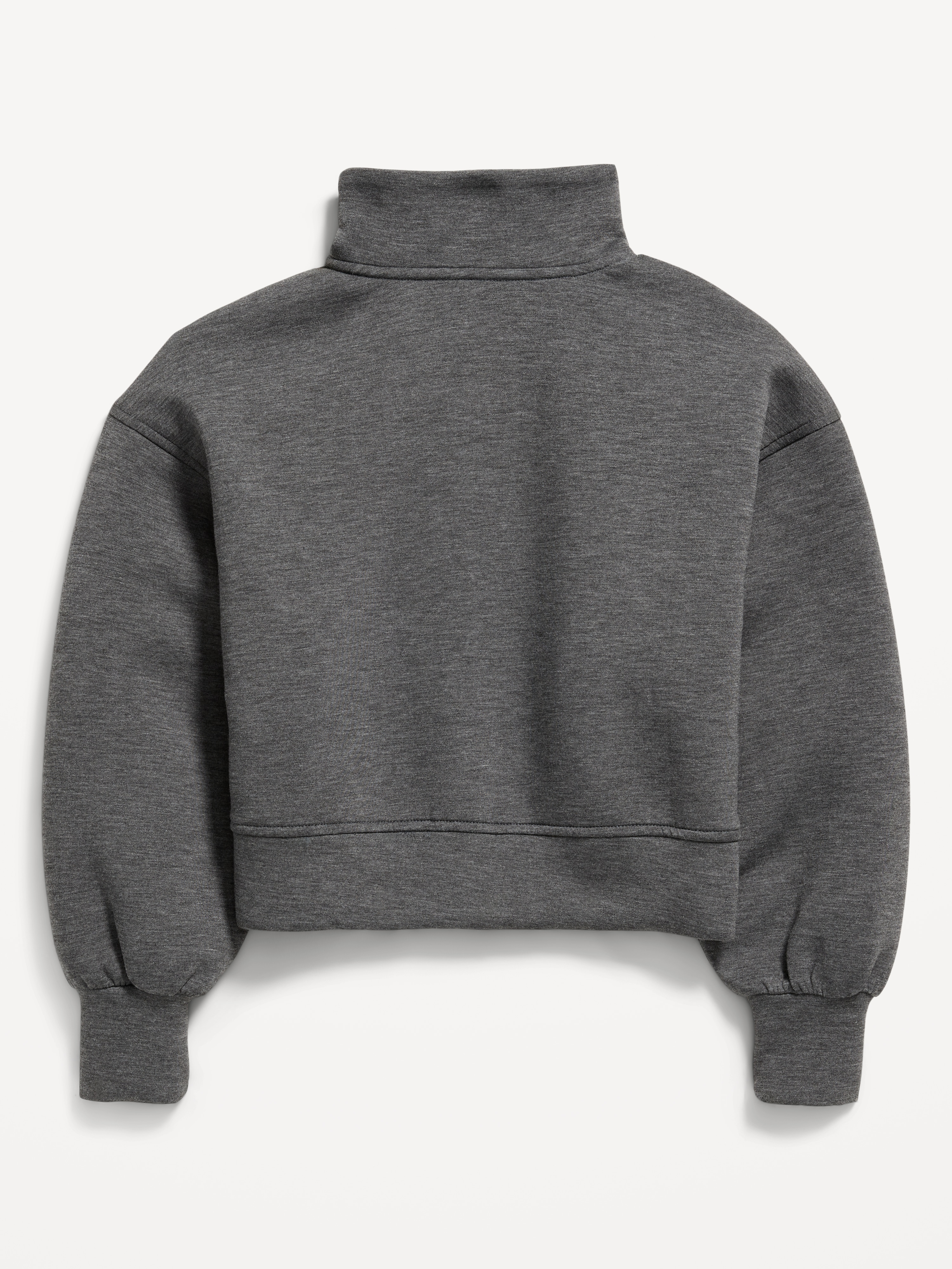 Bounce Fleece Half-Zip Pullover Sweatshirt for Girls - Charcoal - 4