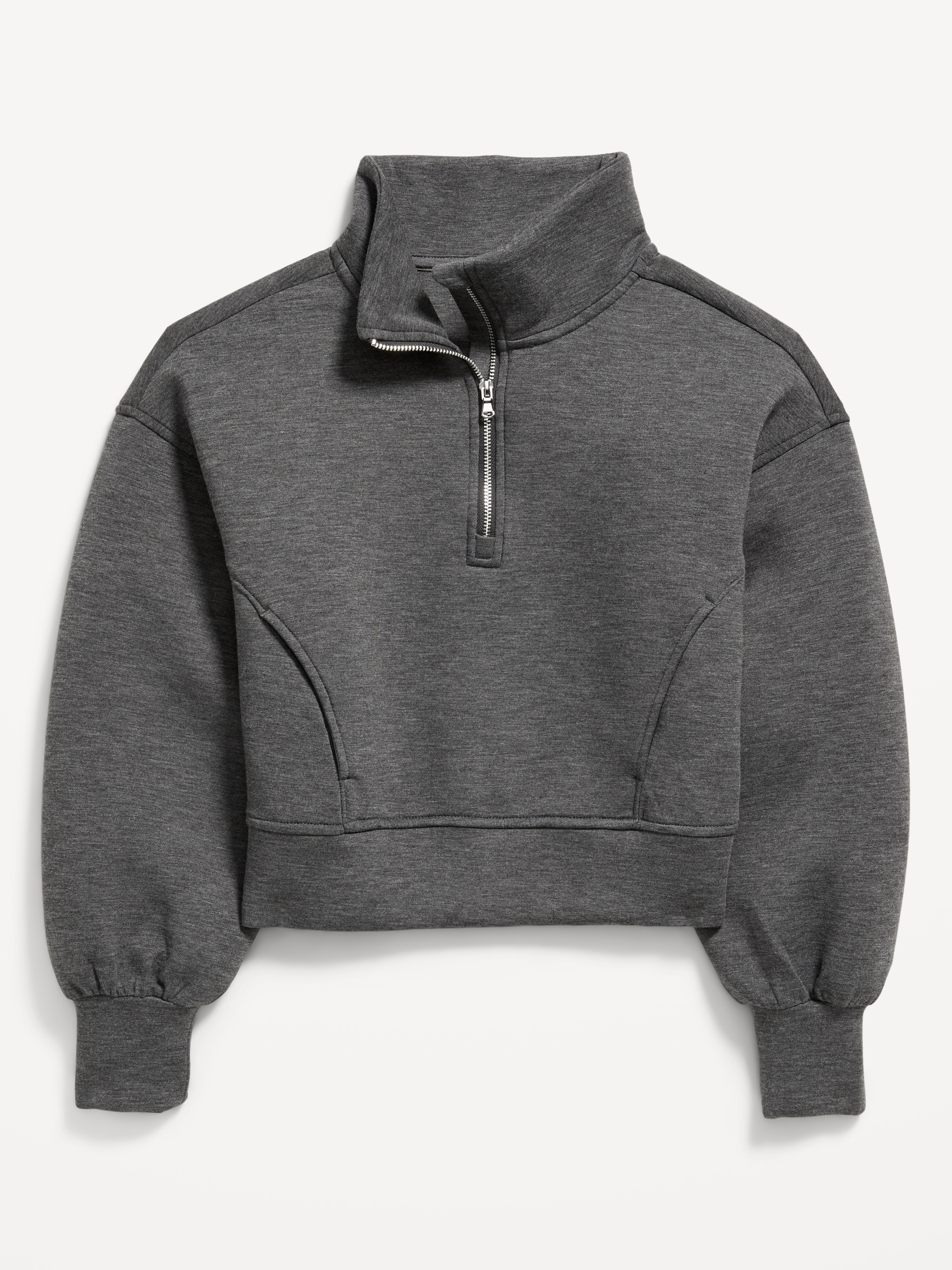 Bounce Fleece Half-Zip Pullover Sweatshirt for Girls - Charcoal - 3