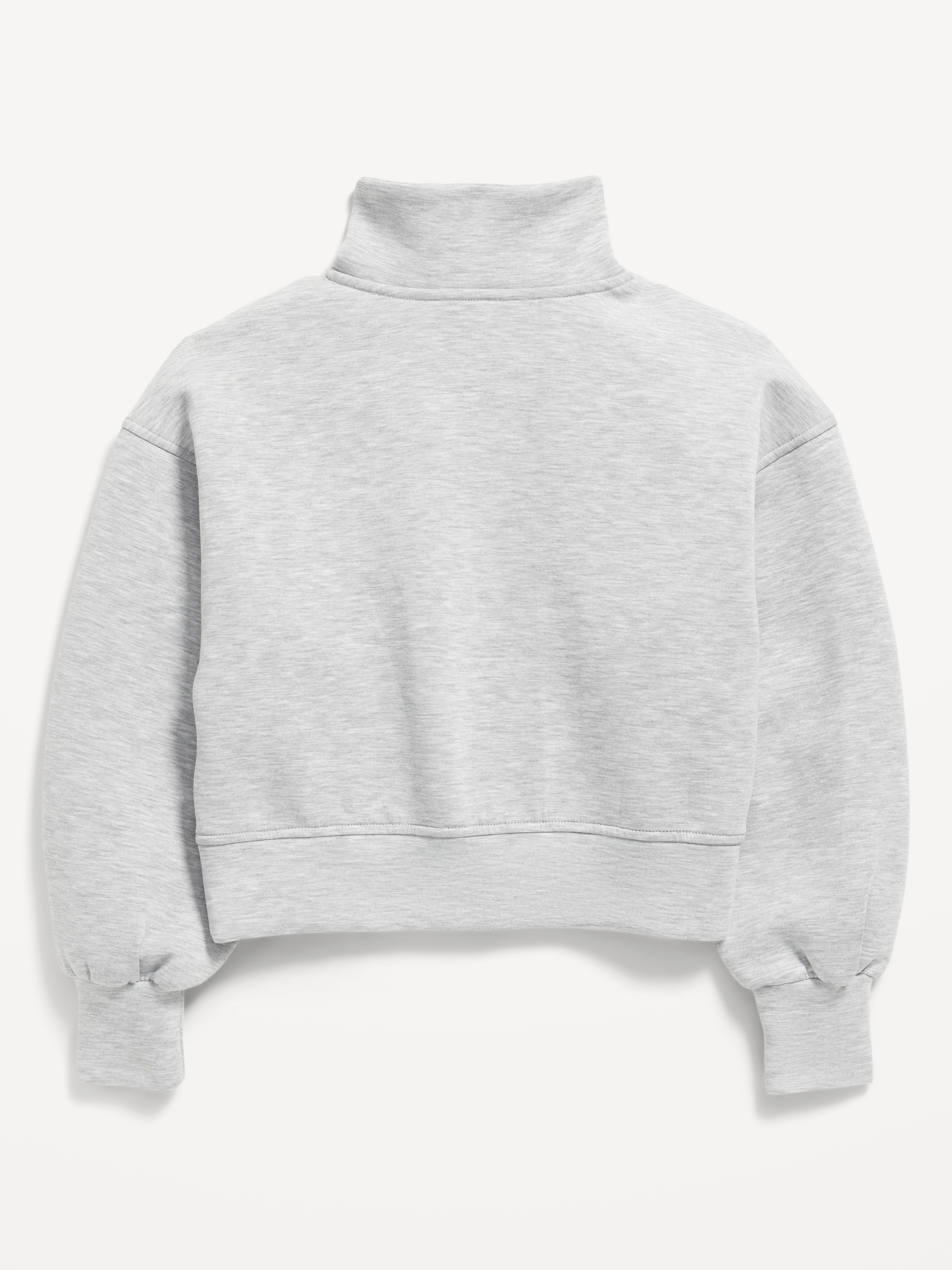 Bounce Fleece Half-Zip Pullover Sweatshirt for Girls - Light Heather Gray - 4