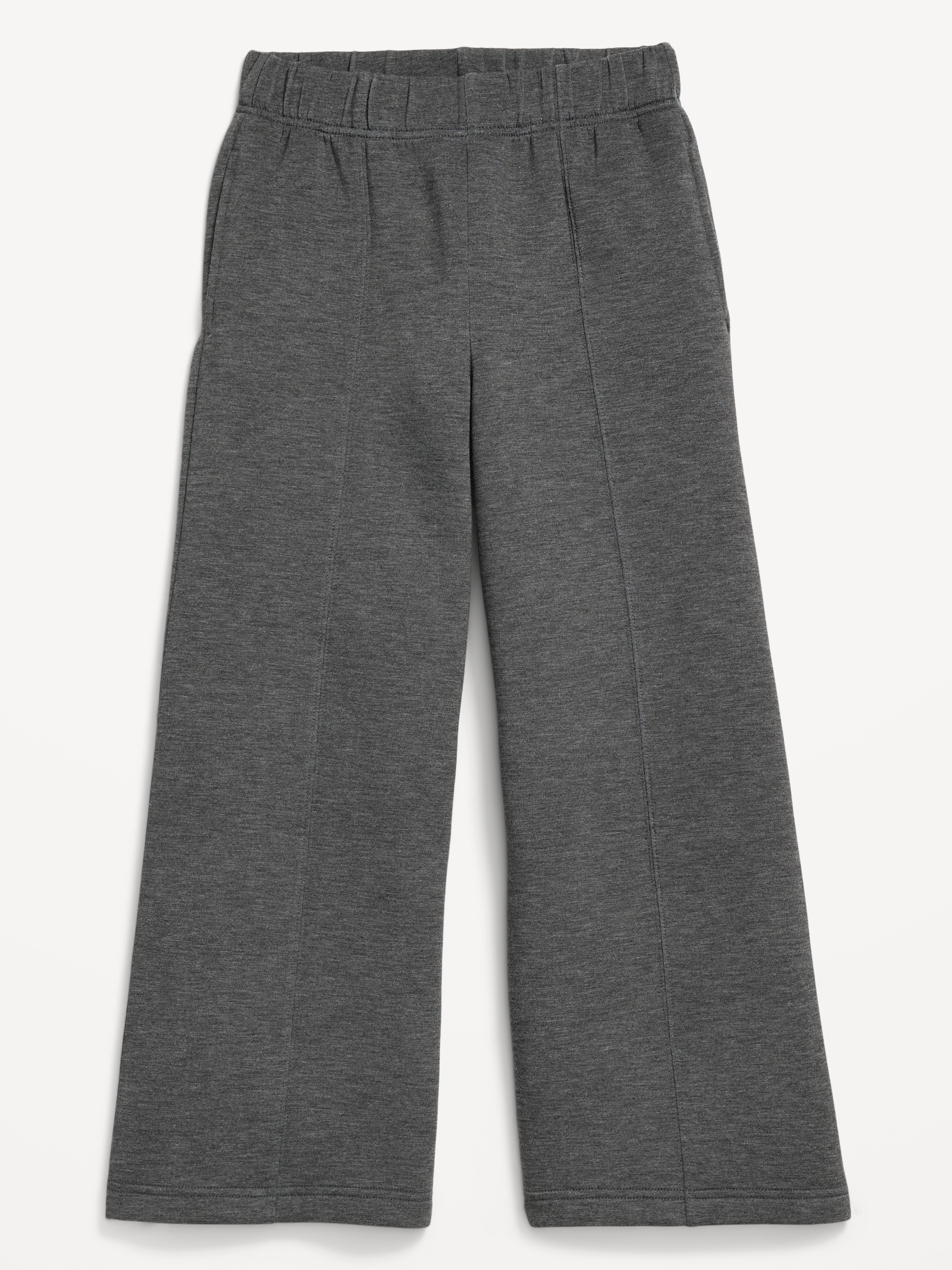 High-Waisted Bounce Fleece Wide-Leg Sweatpants for Girls - Charcoal - 4