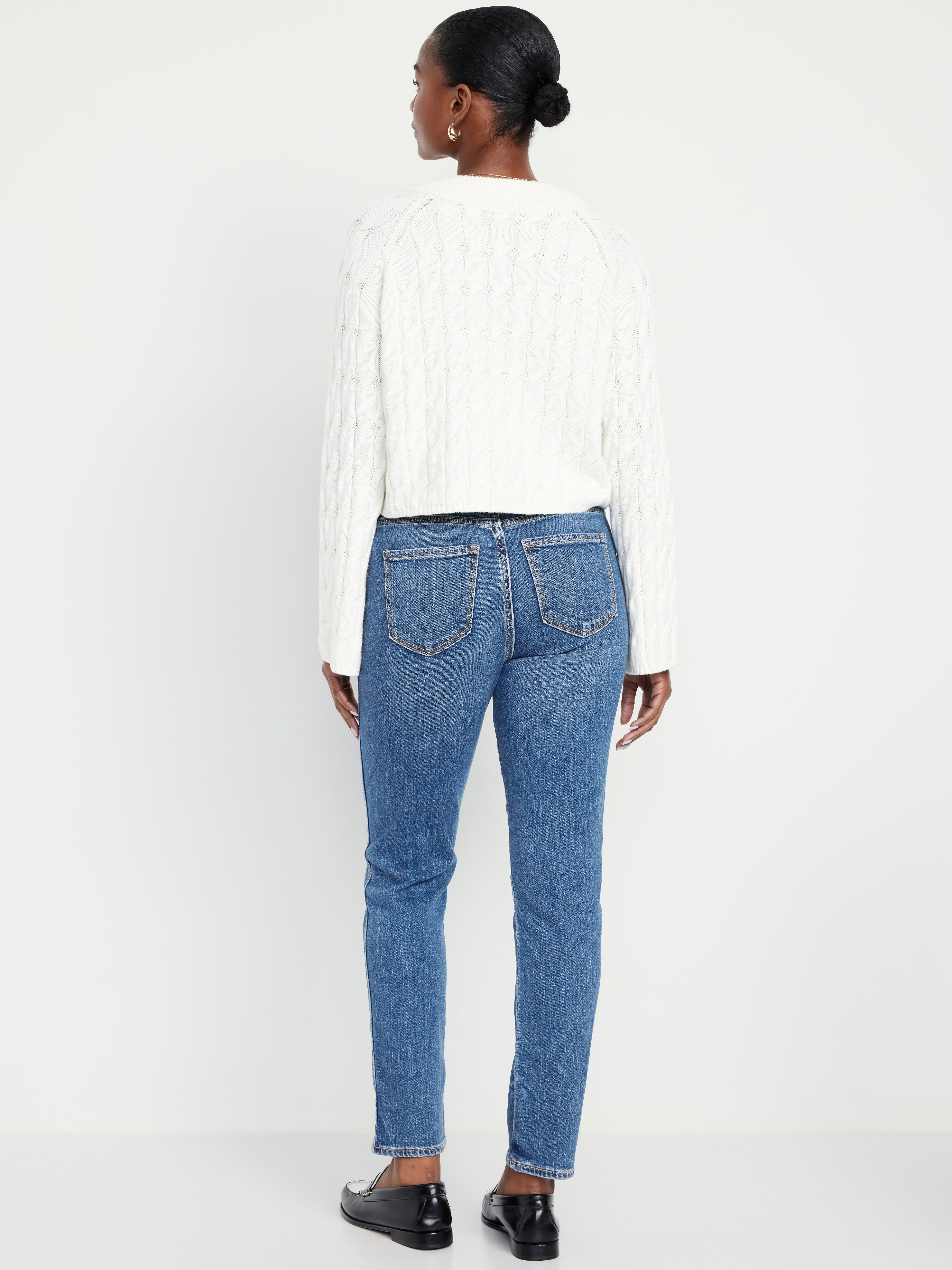 Curvy High-Waisted Vintage Slim Jeans - Medium Indigo - 3