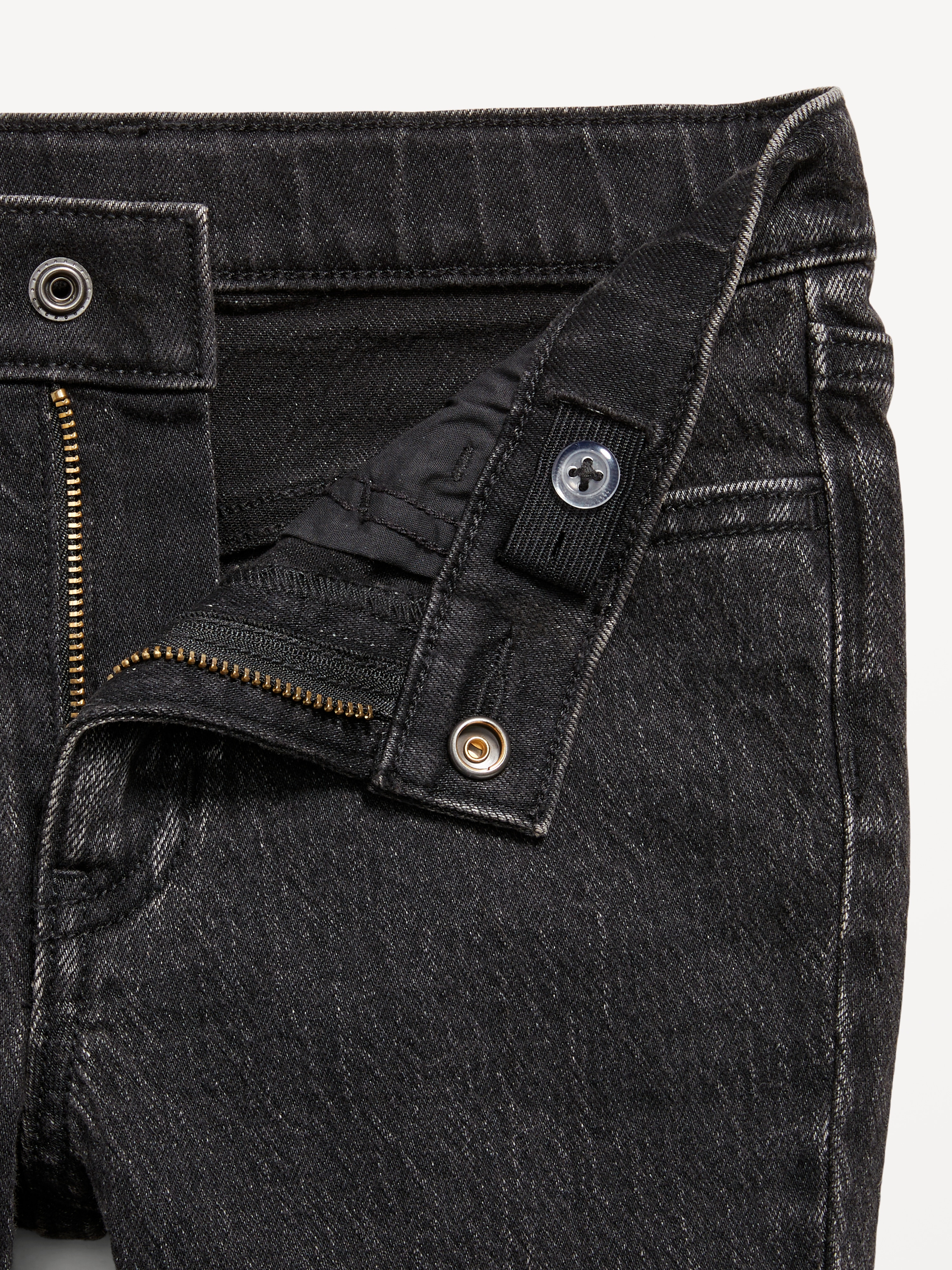 Printed High-Waisted Flare-Leg Jeans for Girls - Black Wash - 5