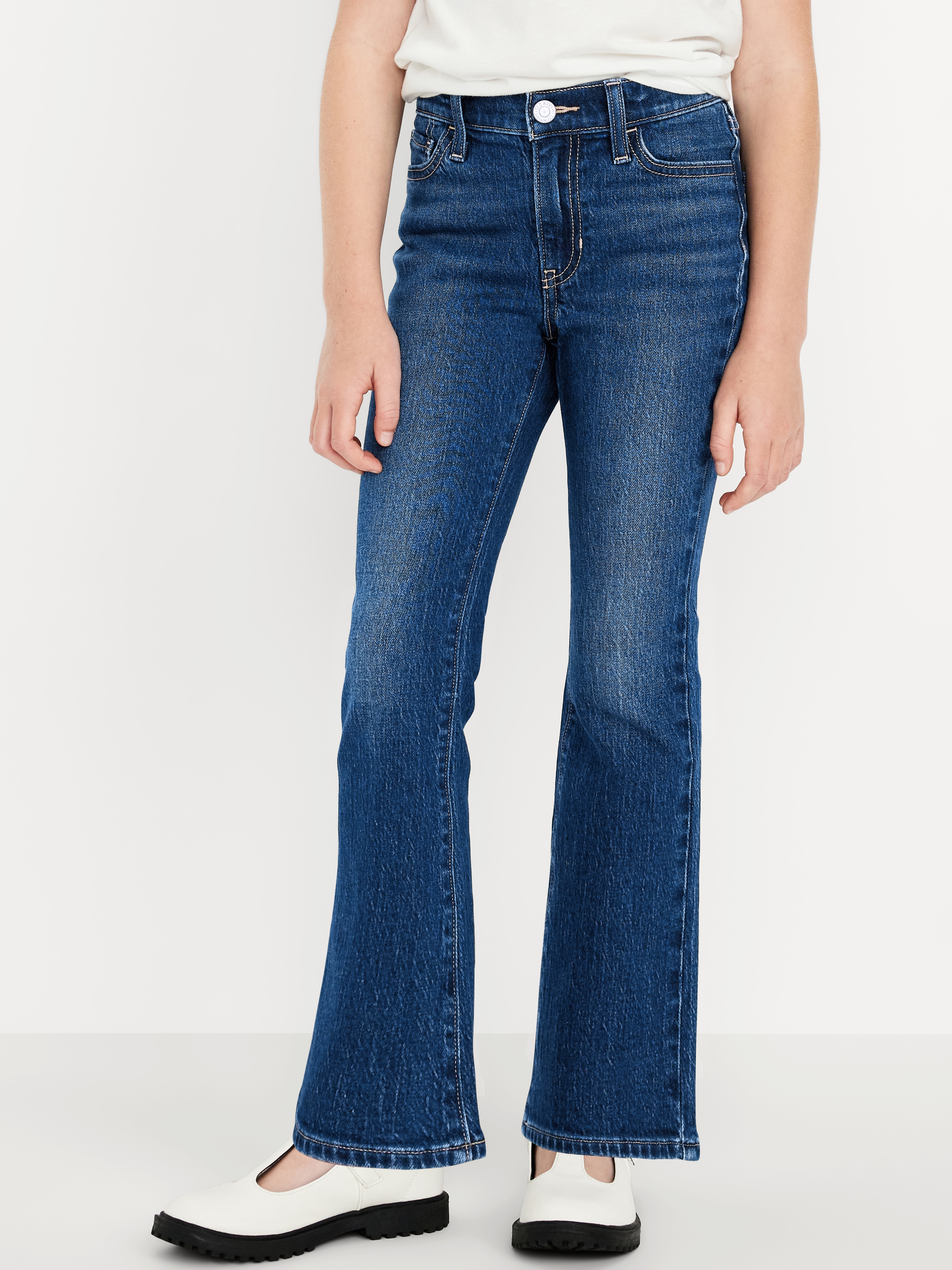 Printed High-Waisted Flare-Leg Jeans for Girls - Doris - 1