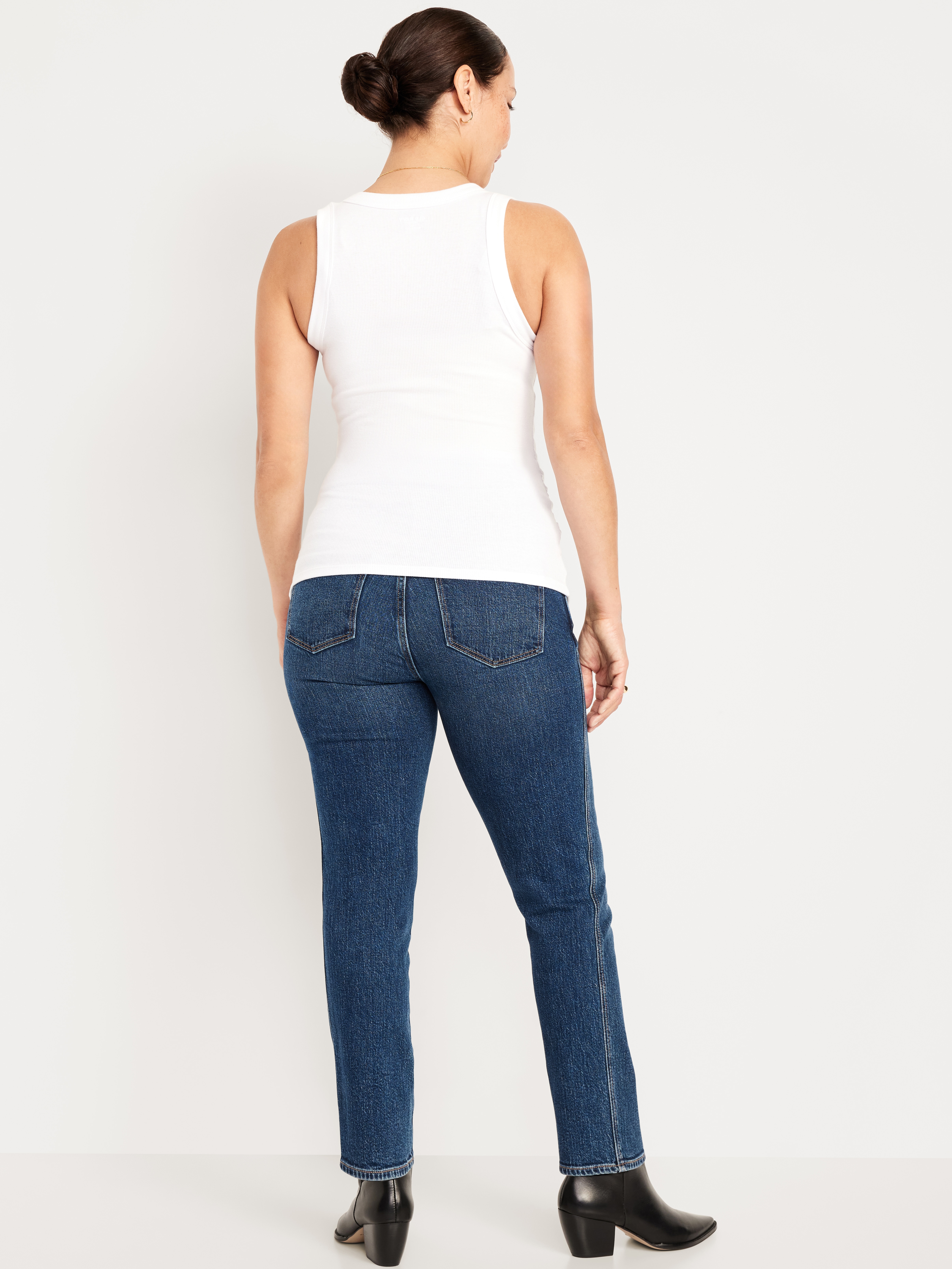 Maternity Full-Panel Vintage Slim Jeans - Dark Wash - 2