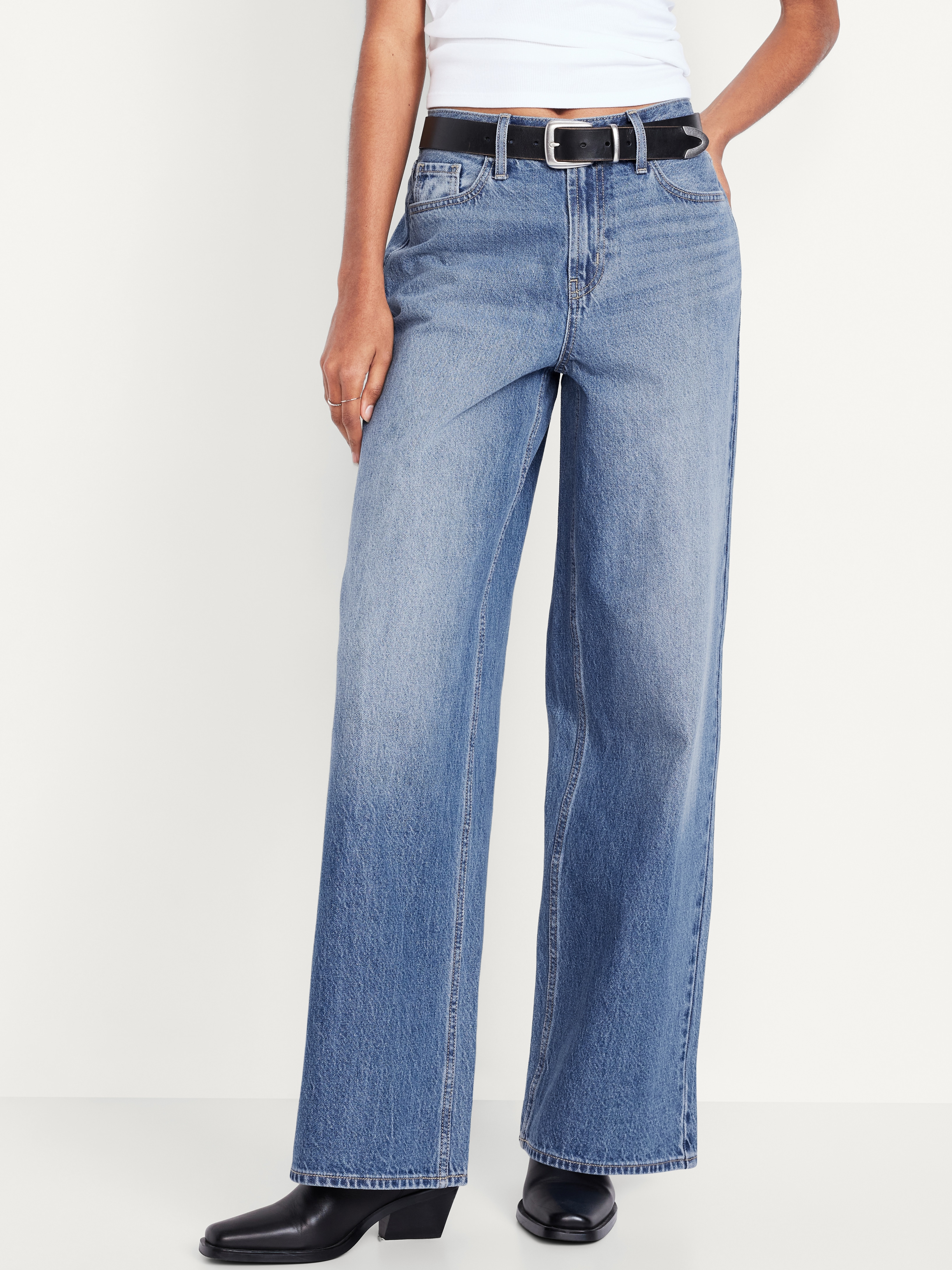 Mid-Rise Wow Baggy Wide-Leg Jeans - KIORA - 2