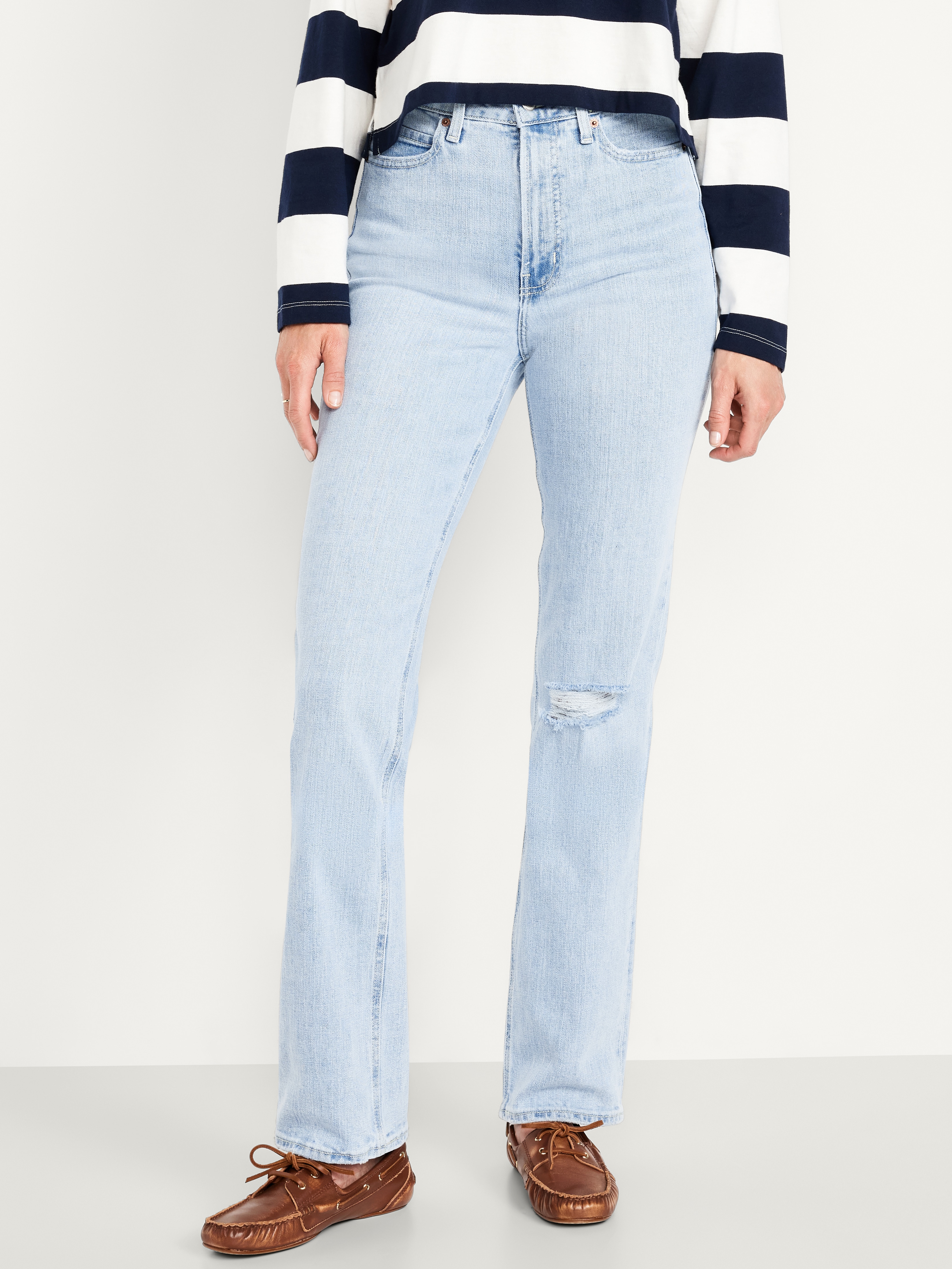 Extra High-Waisted Straight Jeans - Light Wash - 2