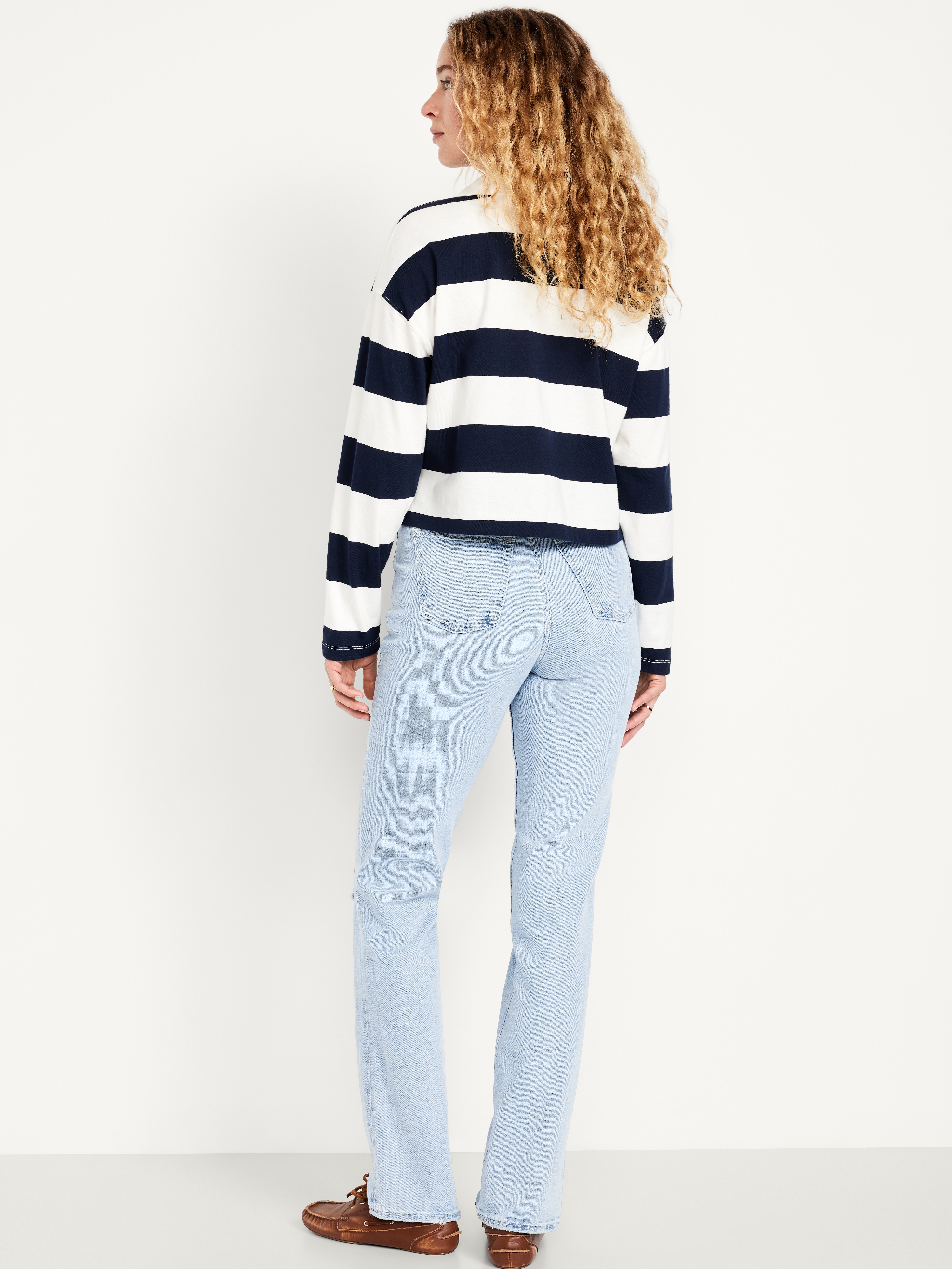 Extra High-Waisted Straight Jeans - Light Wash - 3