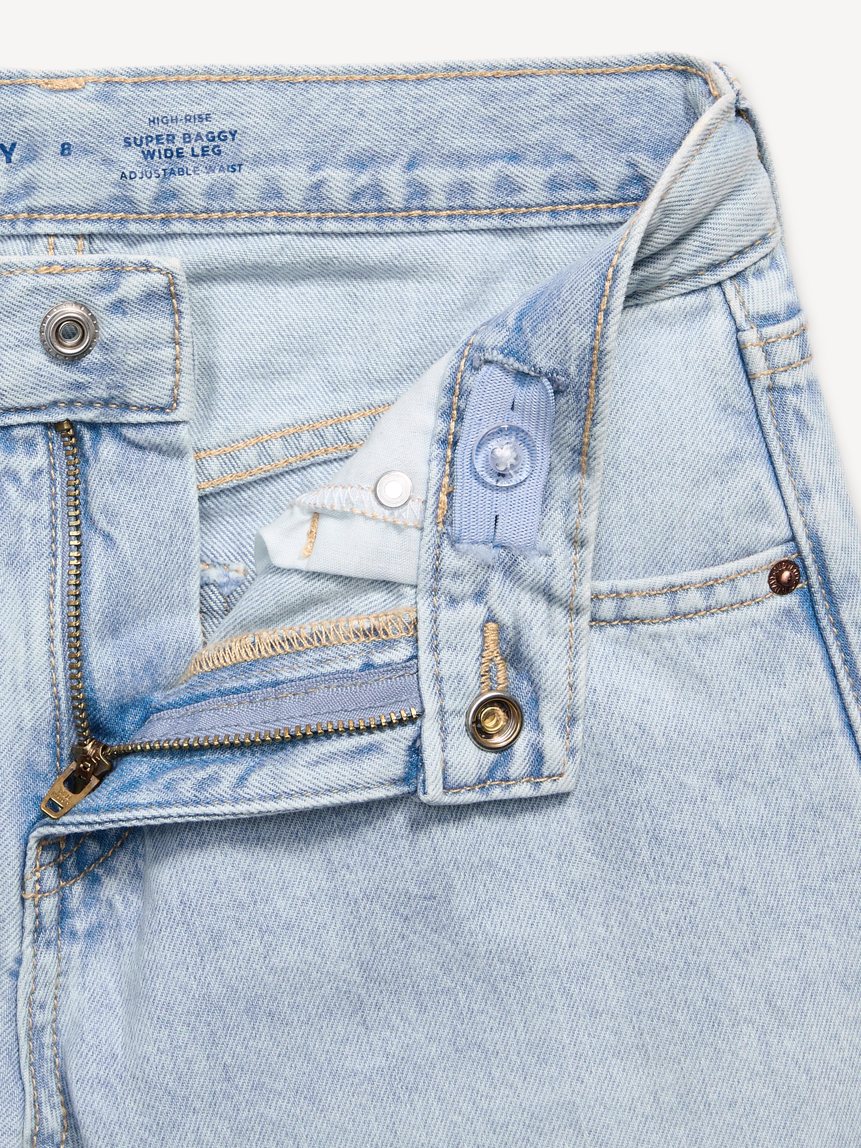 Super Baggy Wide-Leg Embroidered Jeans for Girls - Stars - 5