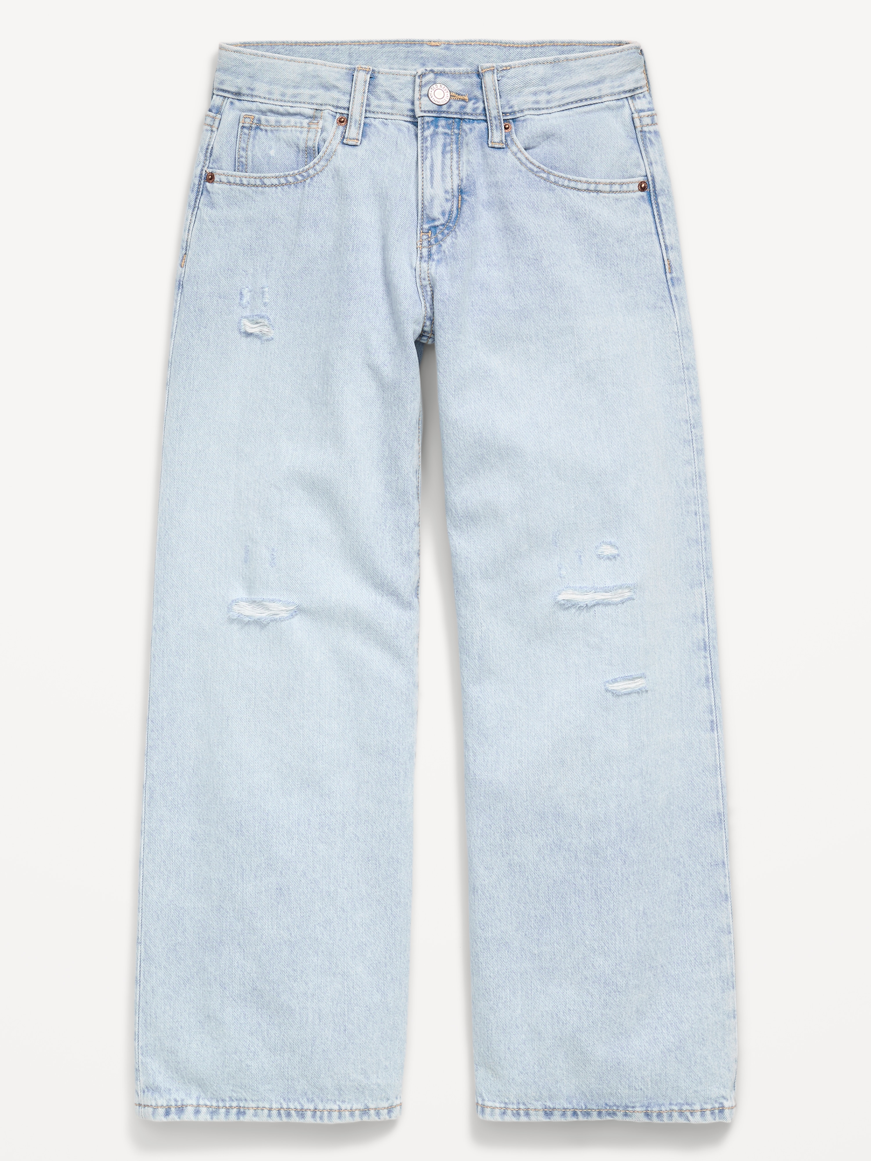 Super Baggy Wide-Leg Embroidered Jeans for Girls - Stars - 4