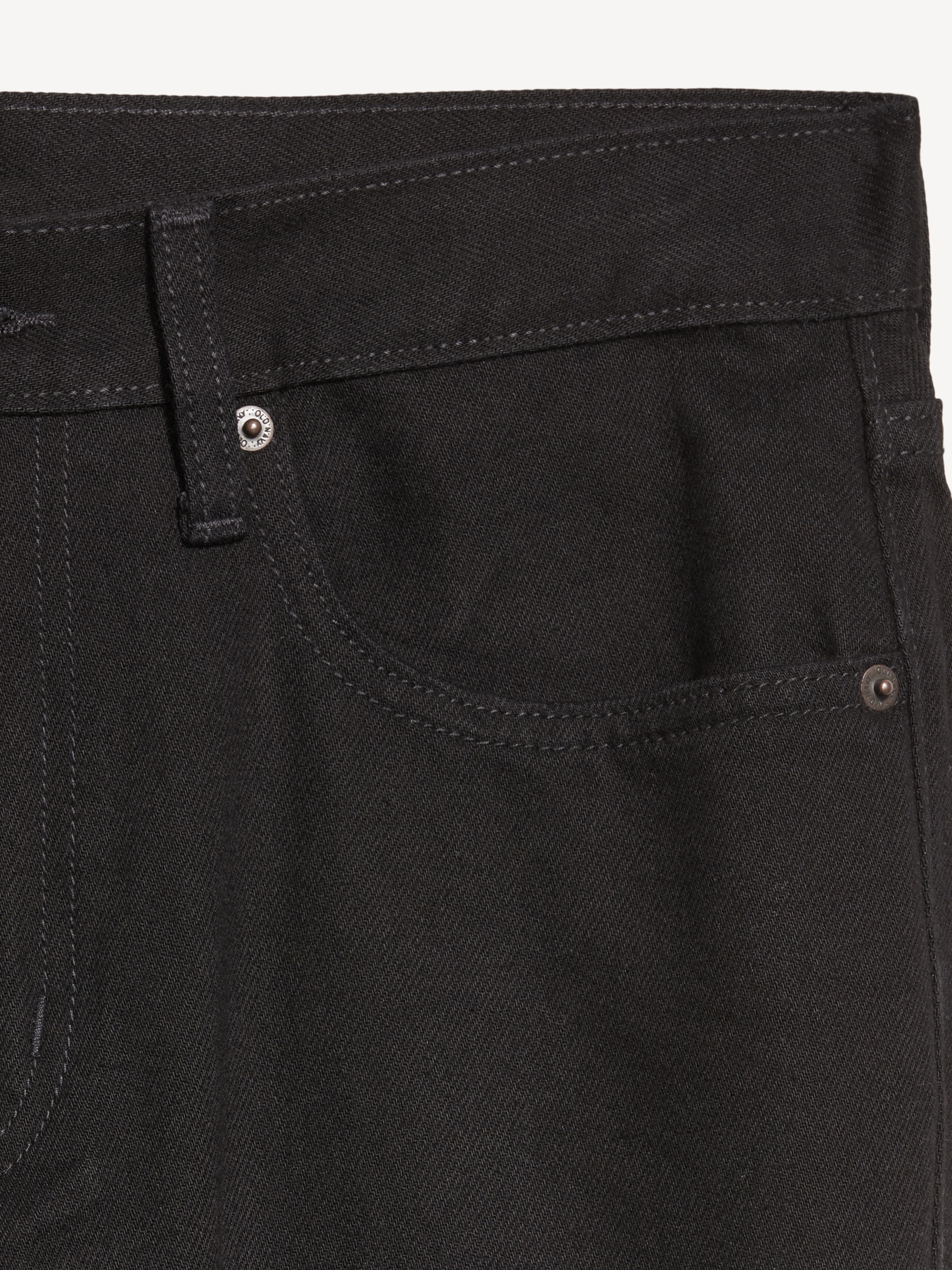 Structured Straight Non-Stretch Jeans - Black Rinse - 5