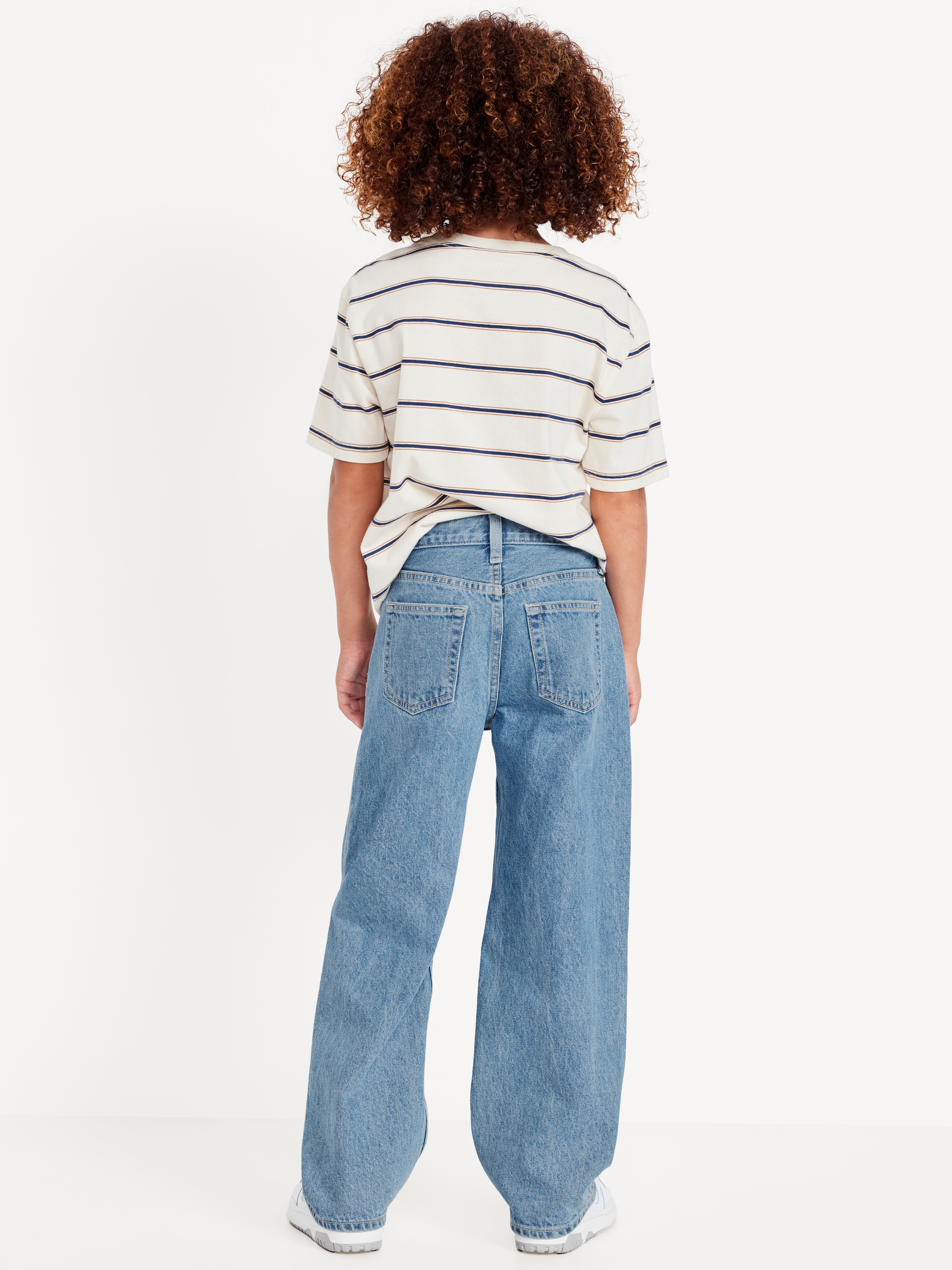 Baggy Non-Stretch Jeans for Boys - Light Wash - 2
