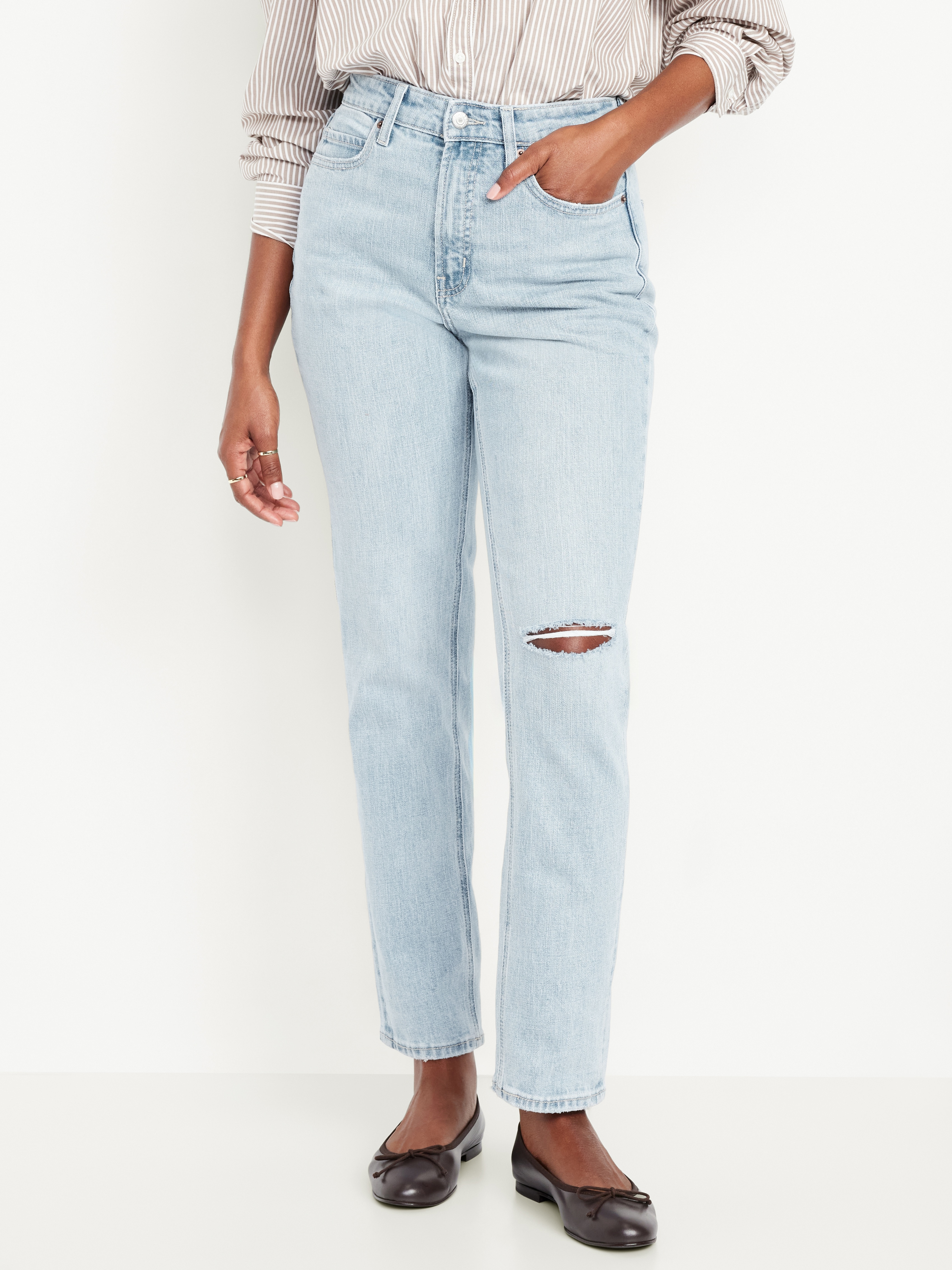 Curvy Extra High-Waisted Straight Jeans - Tamara - 2