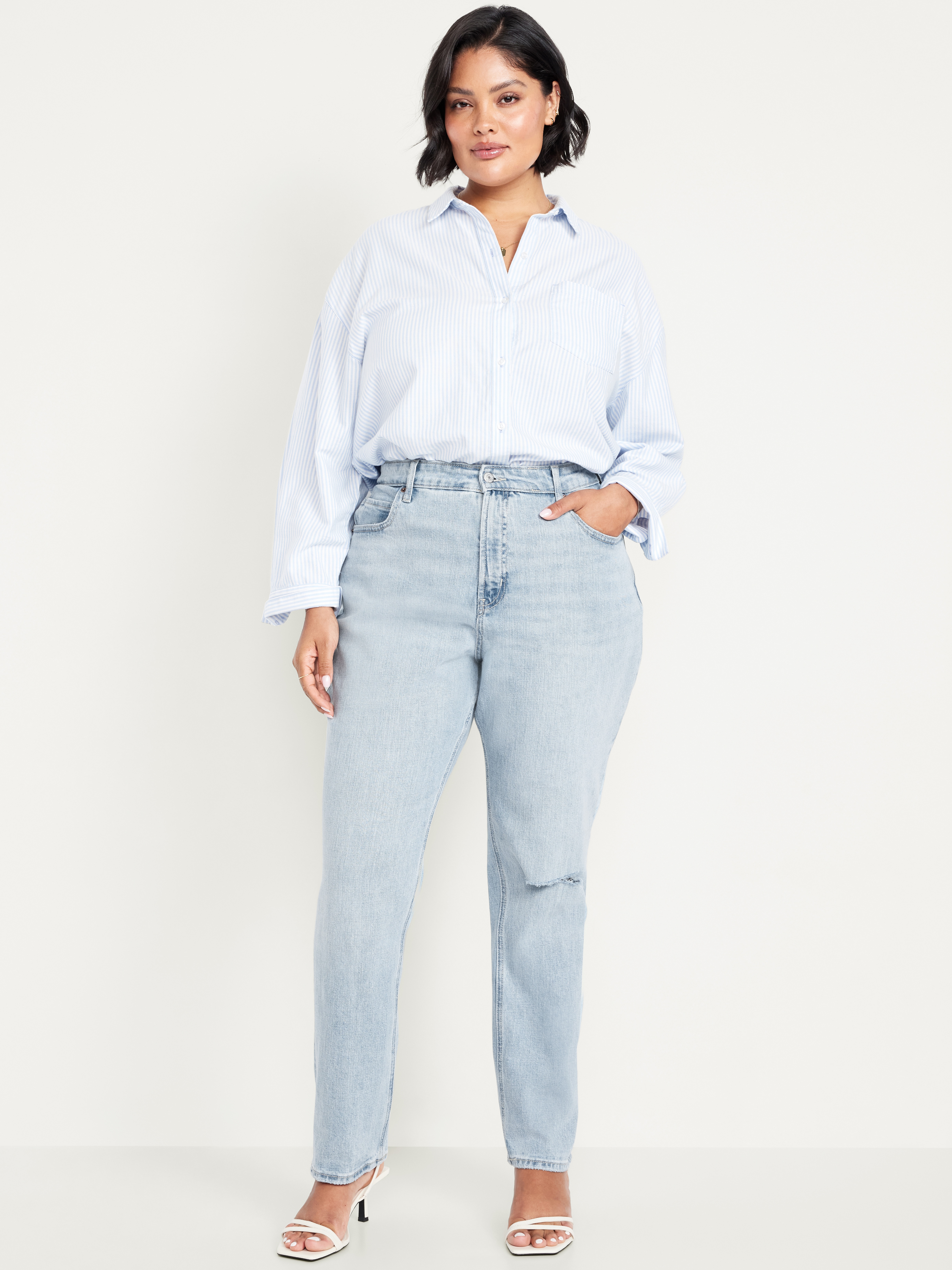 Curvy Extra High-Waisted Straight Jeans - Tamara - 6