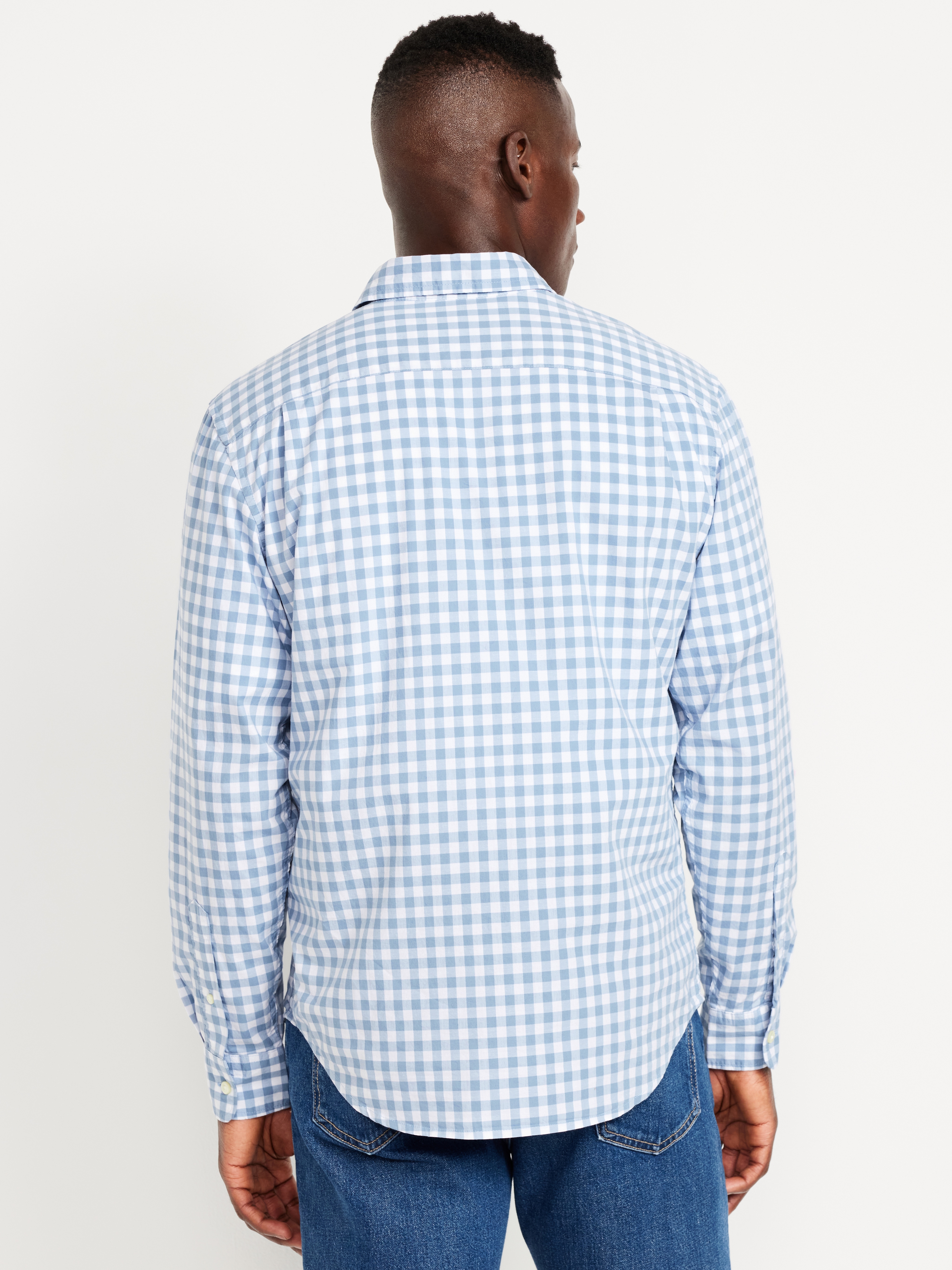 Classic Fit Everyday Oxford Shirt - Blue Gingham - 2