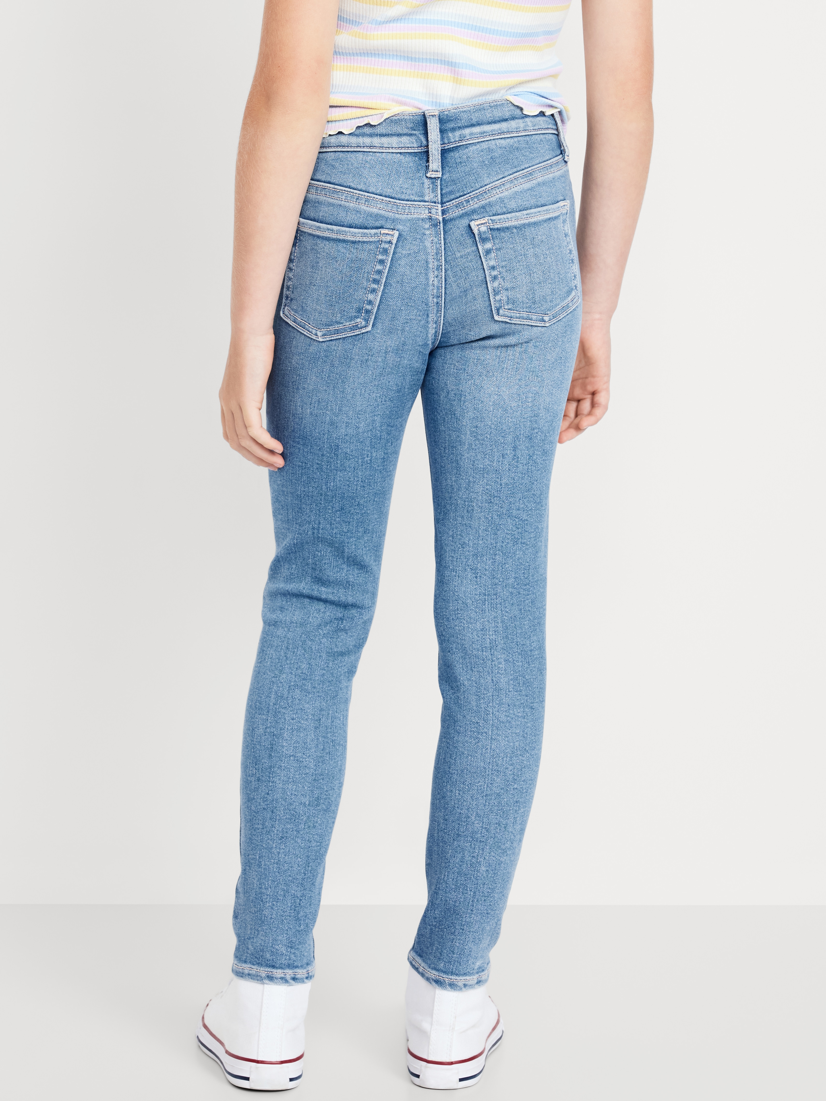 High-Waisted Rockstar 360° Stretch Jeggings for Girls - Light Wash - 2