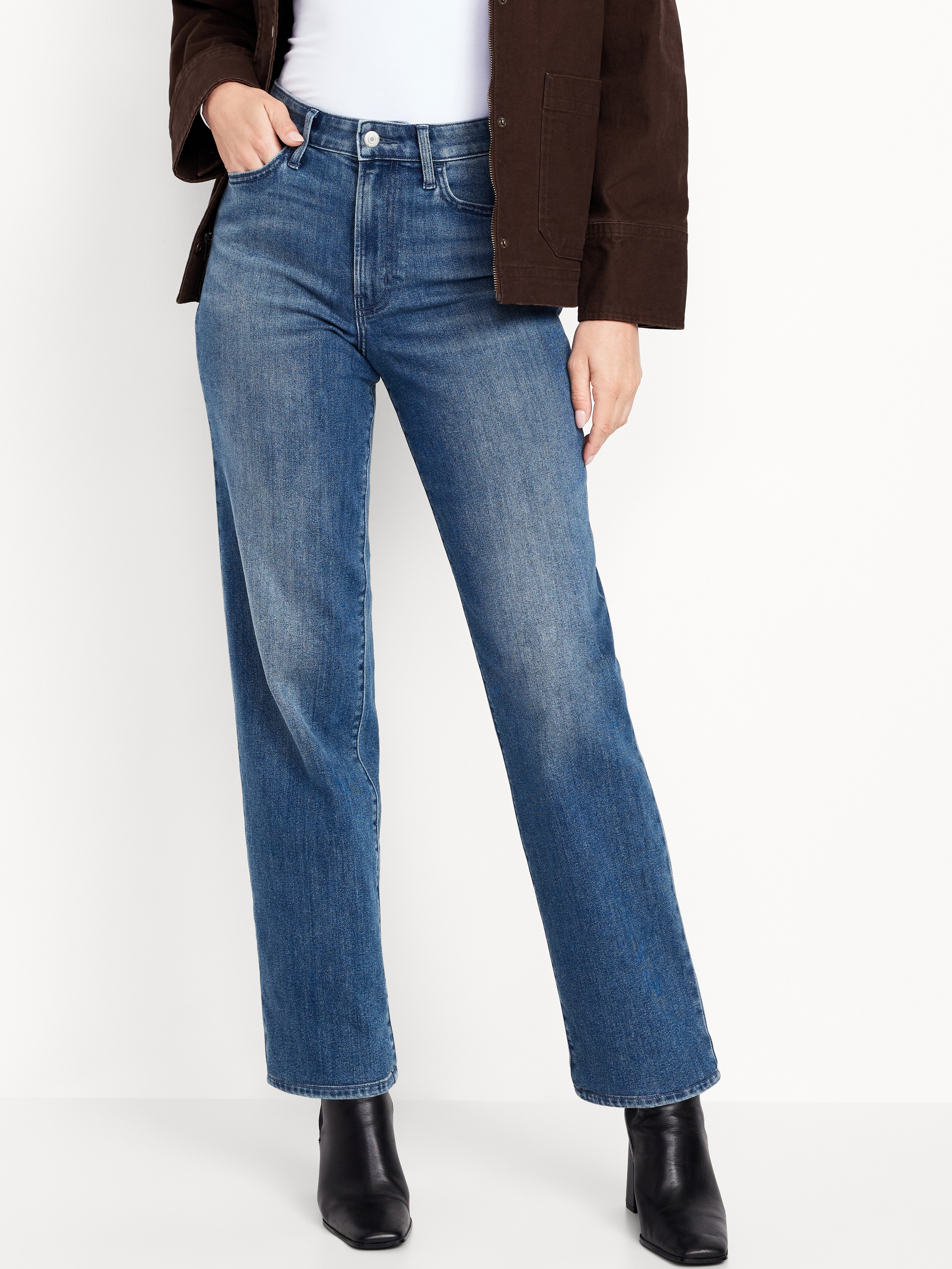 High-Waisted Wow Loose Jeans - Medium Wash - 2