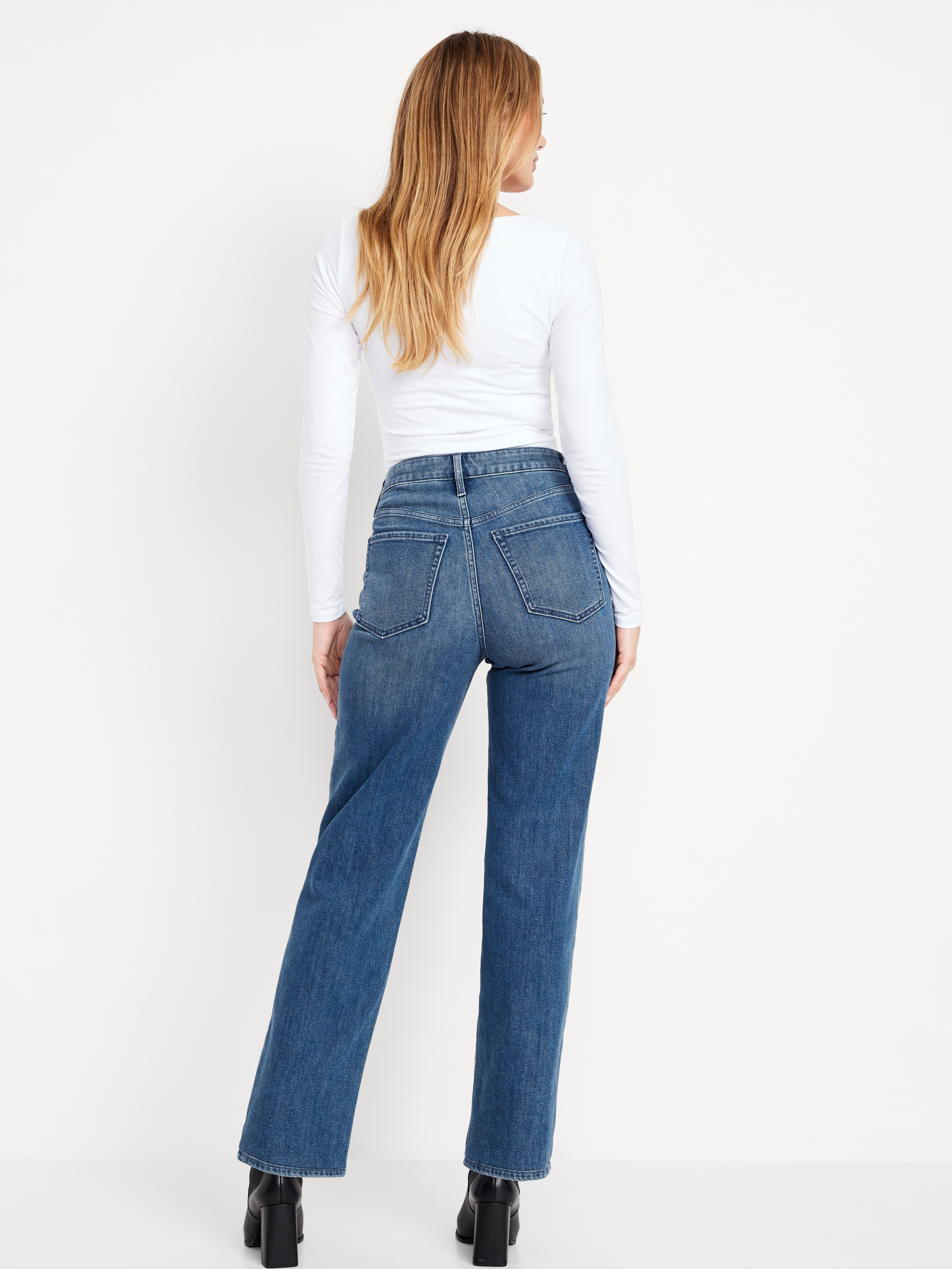 High-Waisted Wow Loose Jeans - Medium Wash - 3