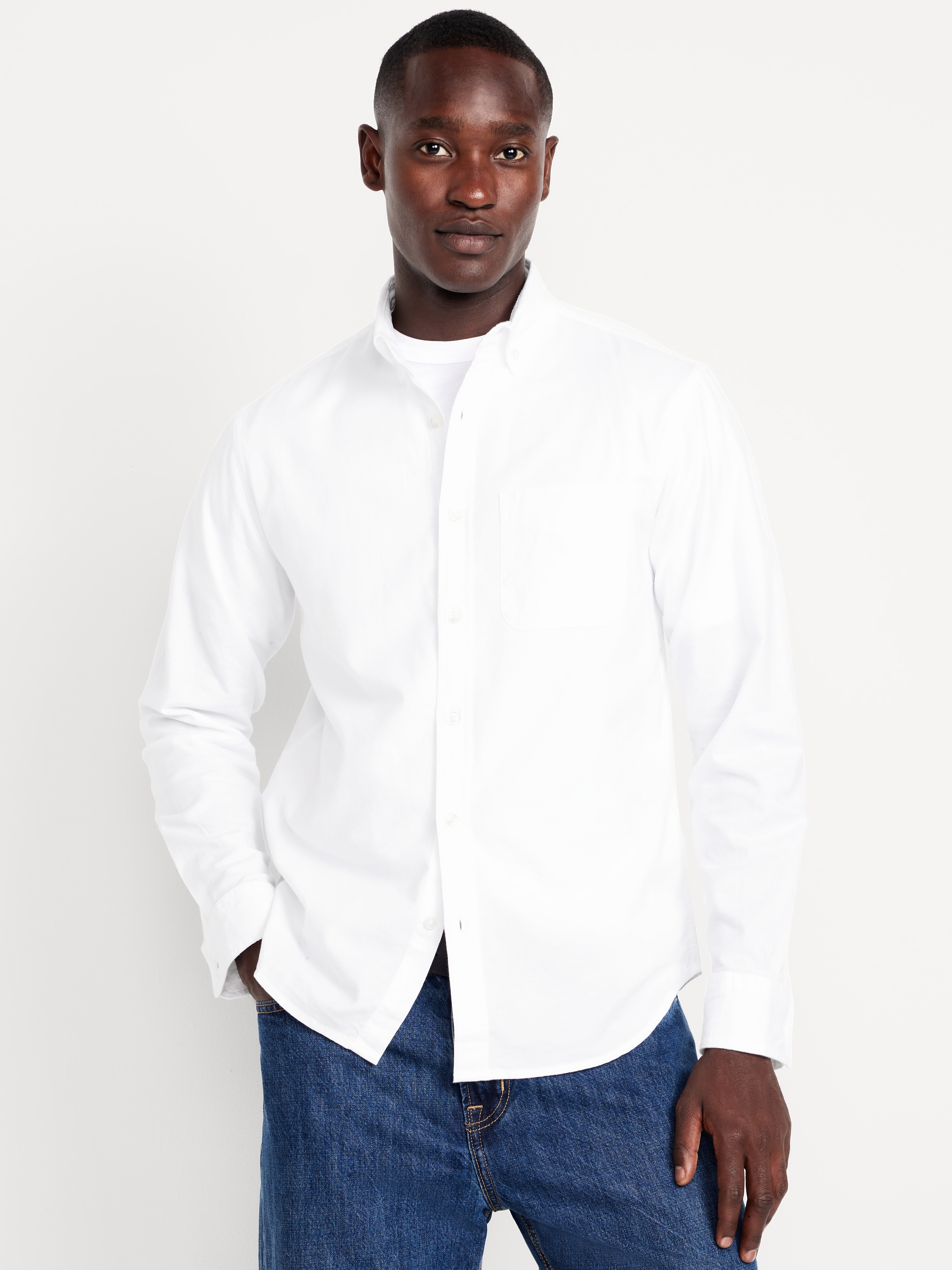 Classic Fit Everyday Oxford Shirt - Calla Lily White - 1