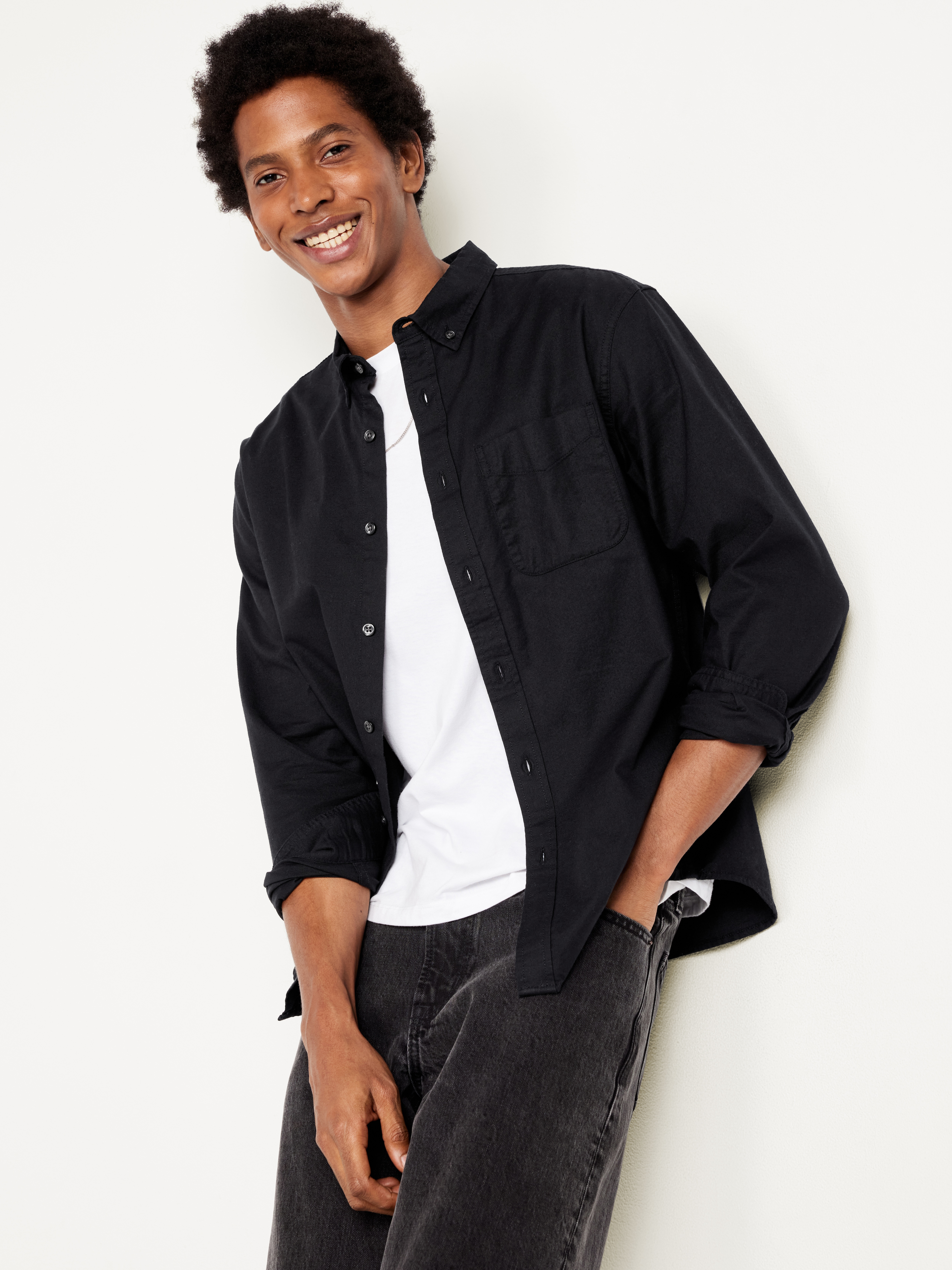 Classic Fit Everyday Oxford Shirt - Black Jack - 3