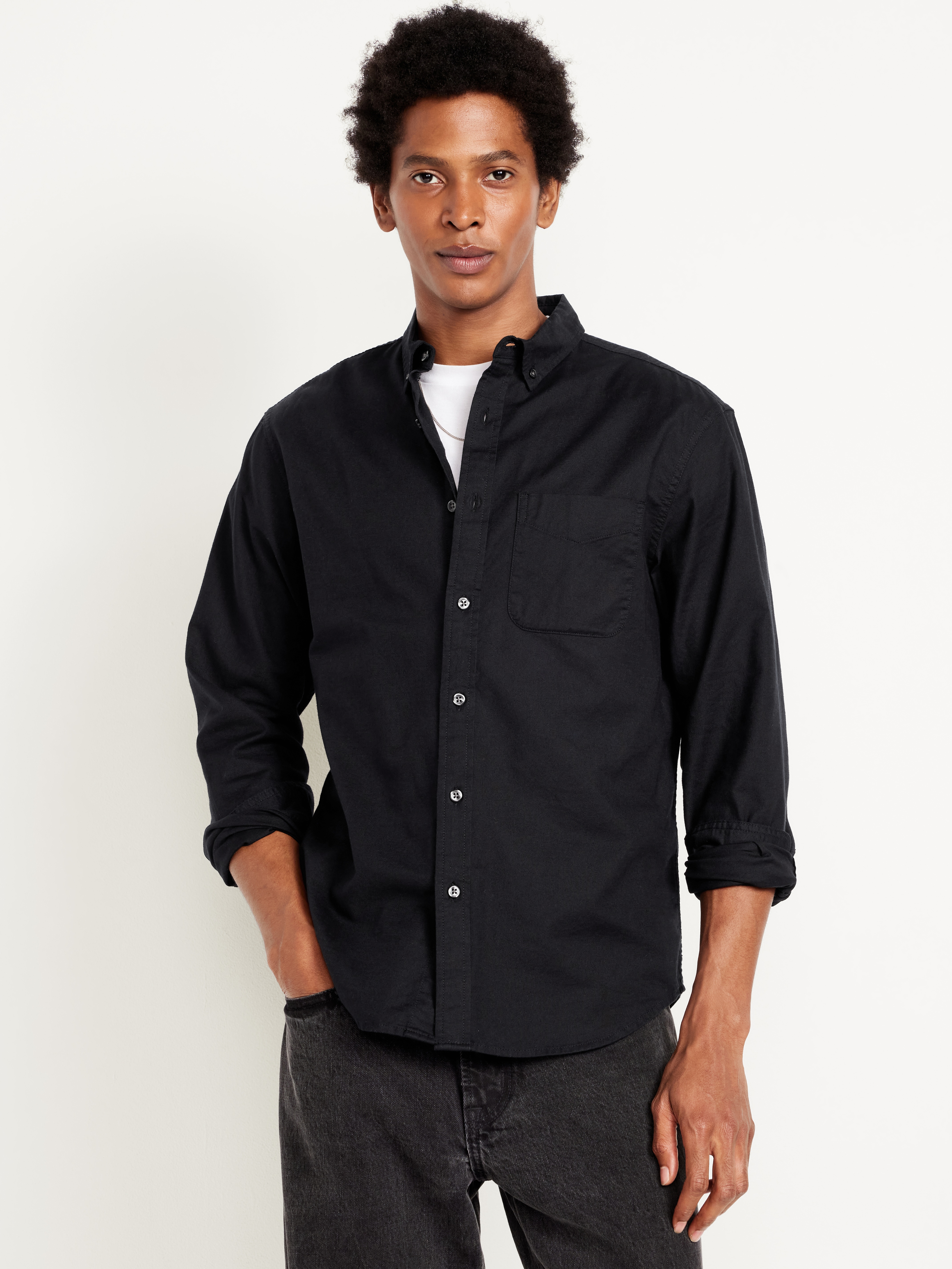 Classic Fit Everyday Oxford Shirt - Black Jack - 1