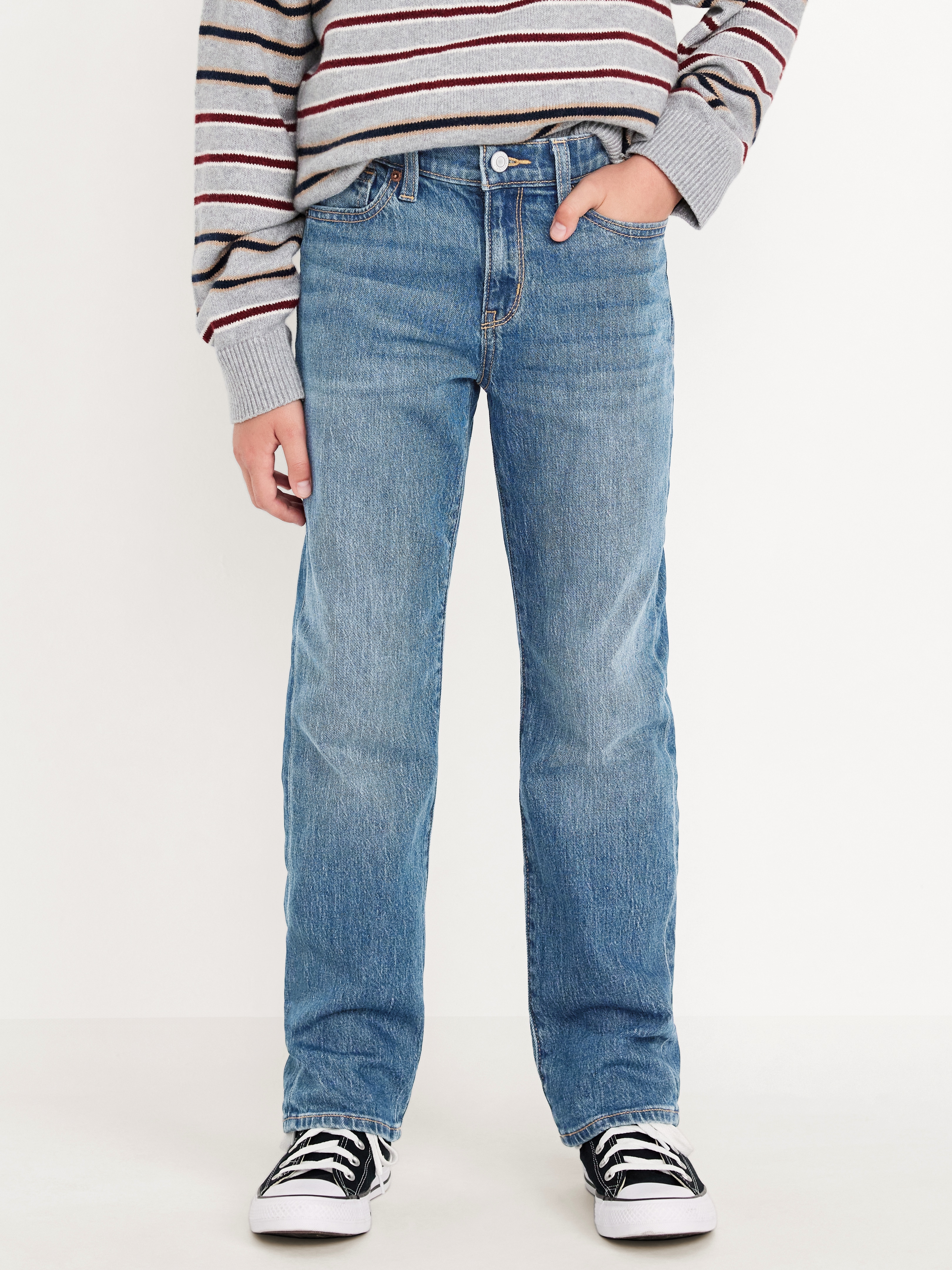 90's Straight-Leg Jeans for Boys - Medium Wash - 1