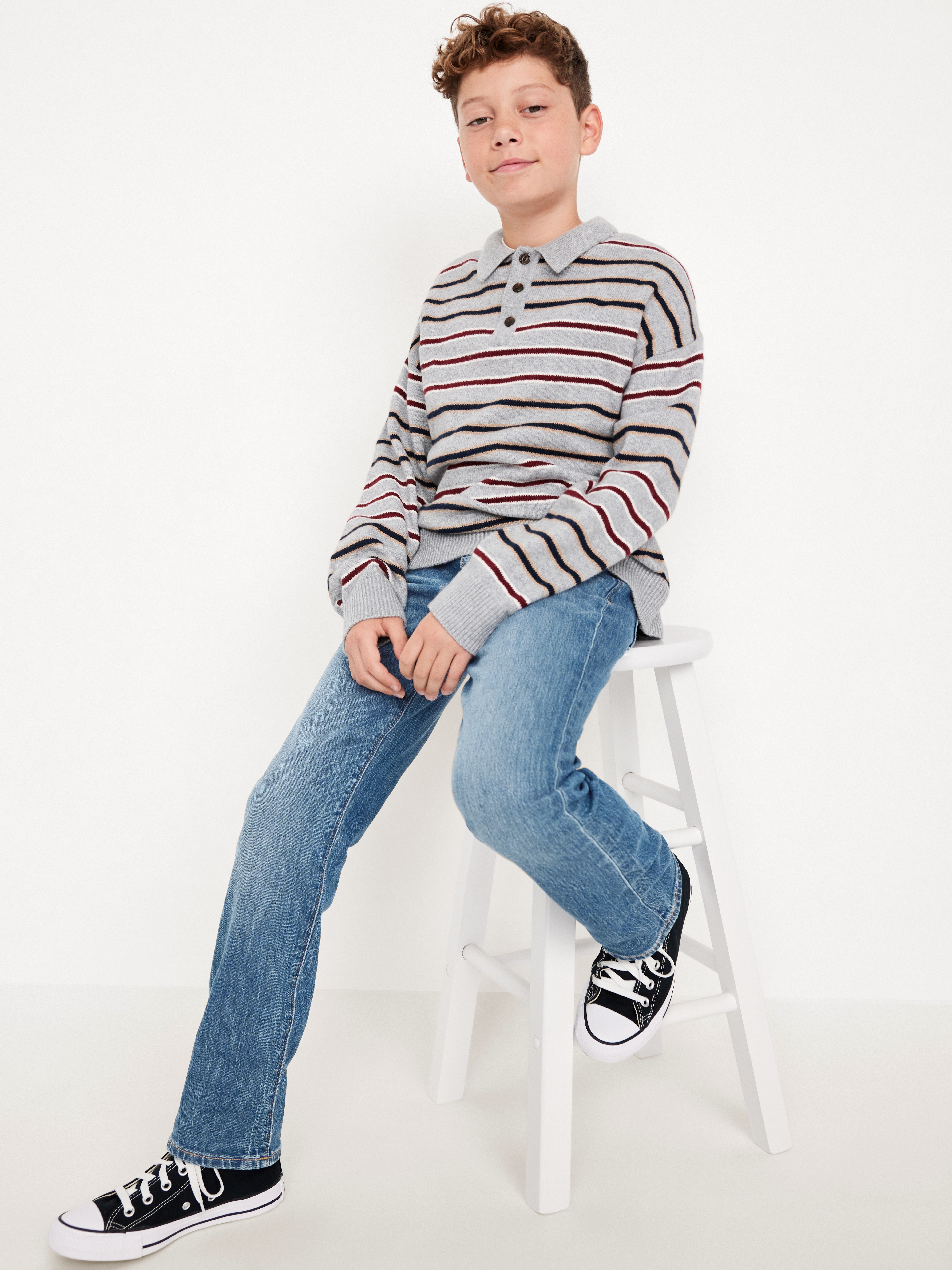 90's Straight-Leg Jeans for Boys - Medium Wash - 3