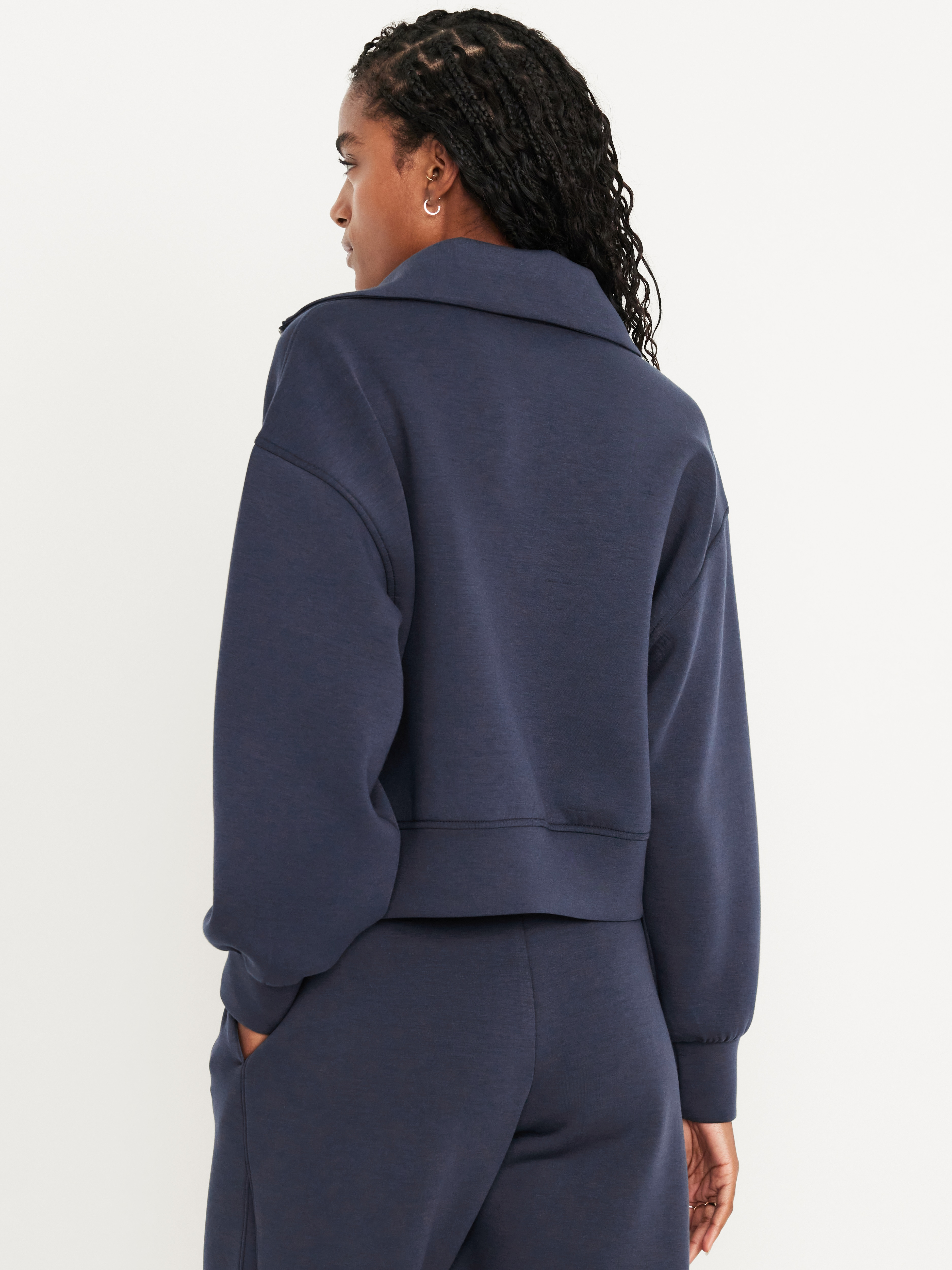 Bounce Fleece Half-Zip Pullover Sweatshirt - Dusk Navy - 2