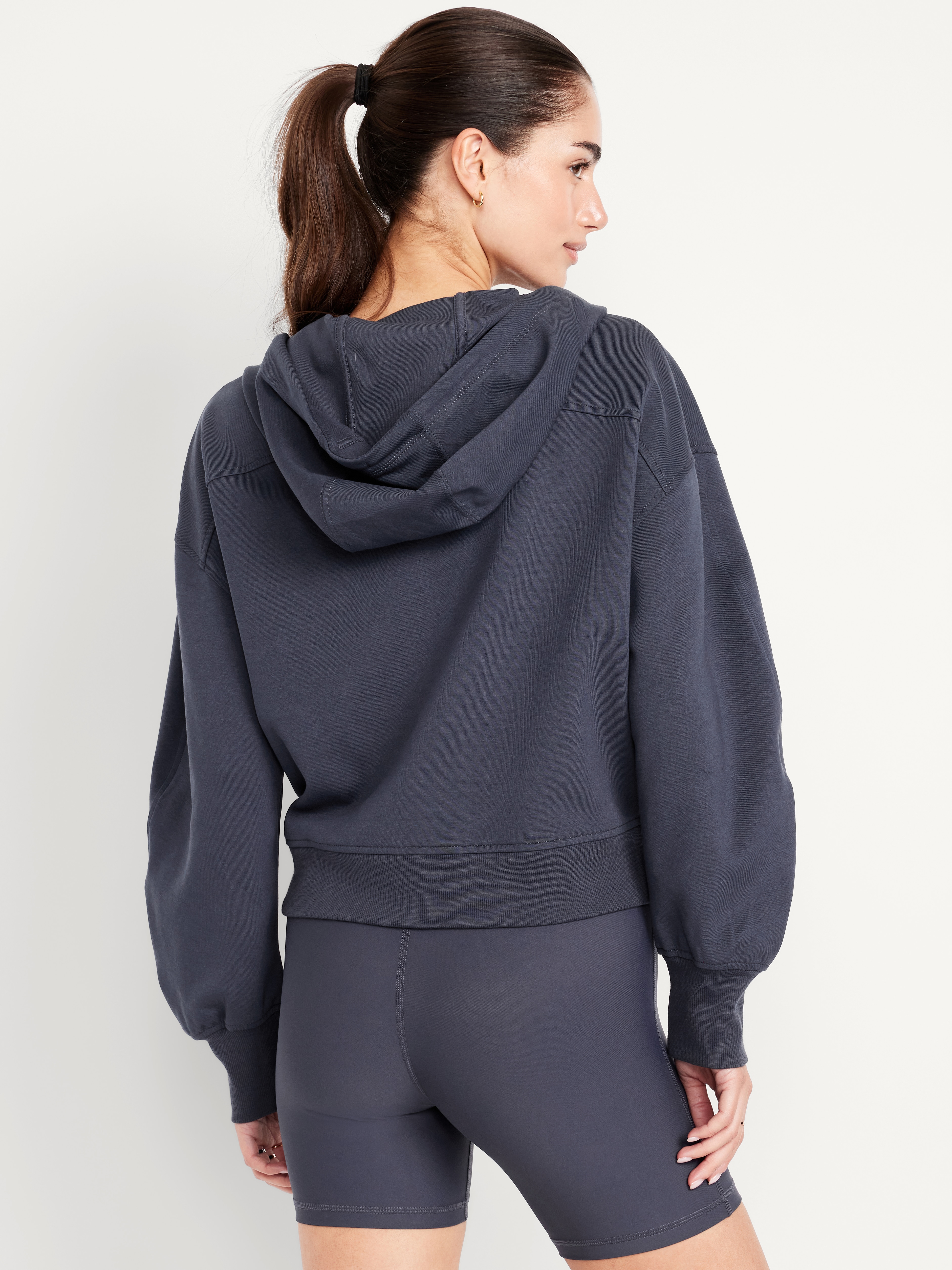 Dynamic Fleece Half-Zip Hoodie Sweatshirt - Dusk Navy - 2