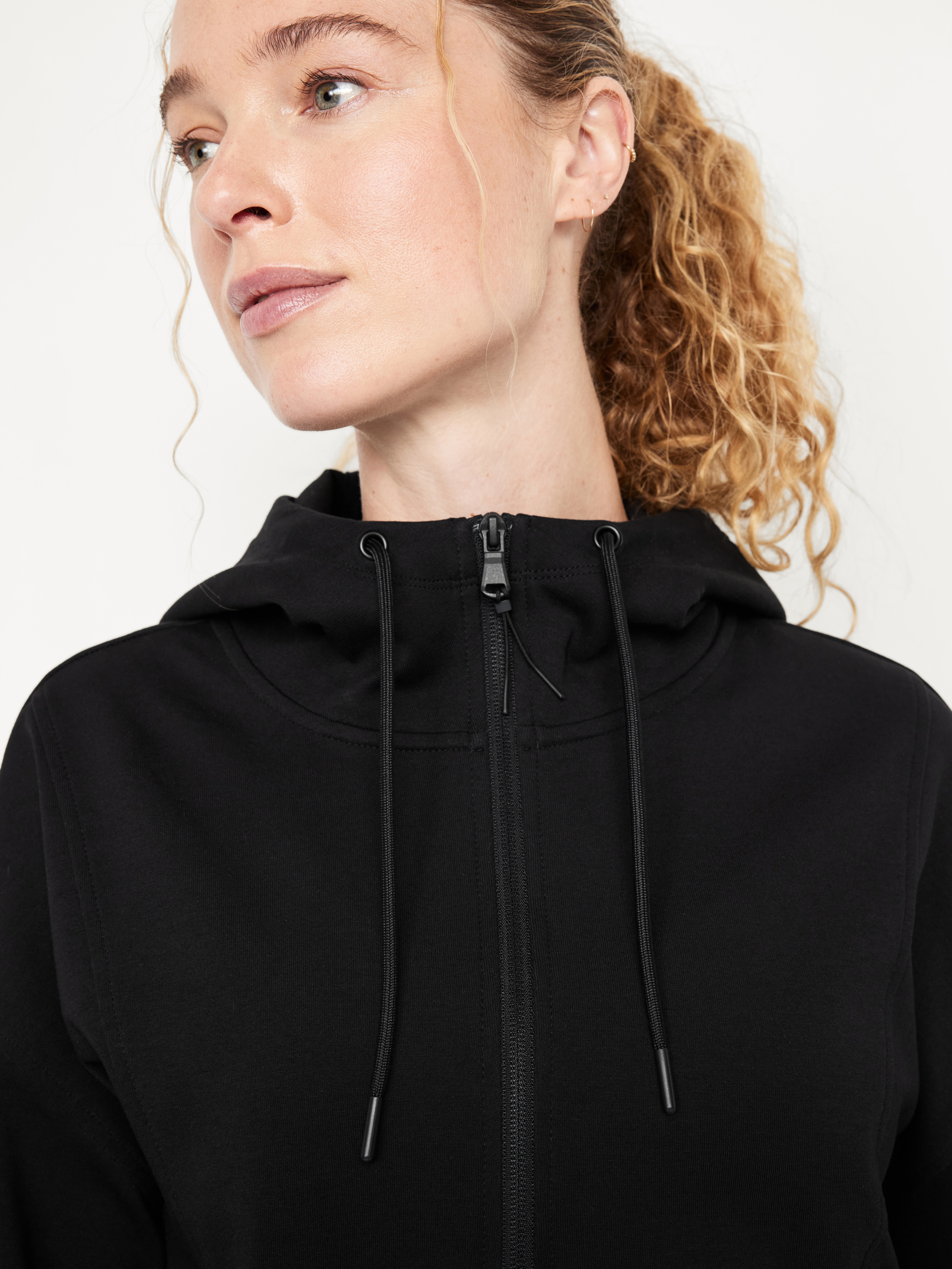 Dynamic Fleece Half-Zip Hoodie Sweatshirt - Black Jack - 6