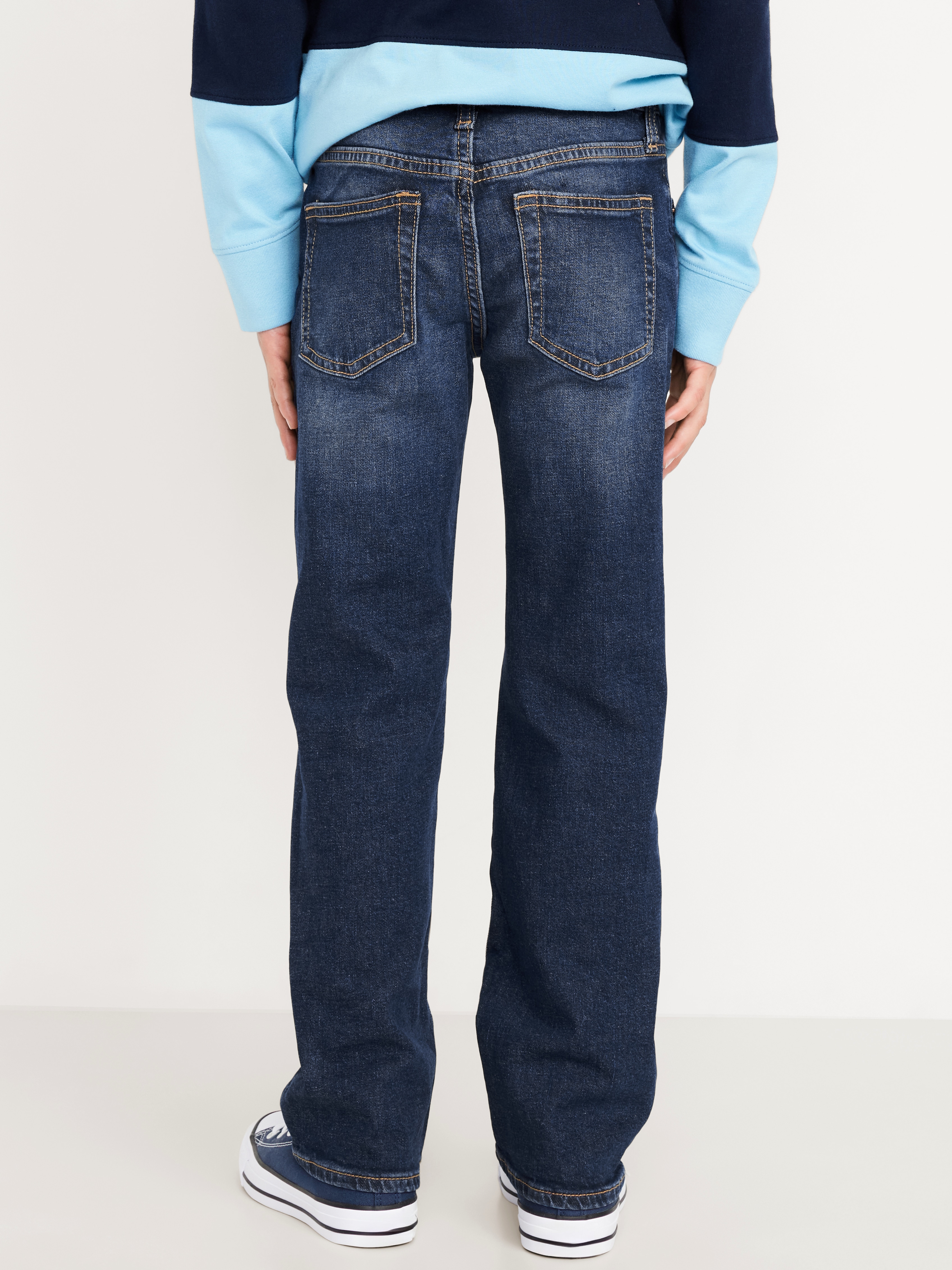 Straight-Leg Built-In Flex Jeans for Boys - Dark Authentic 10 - 2