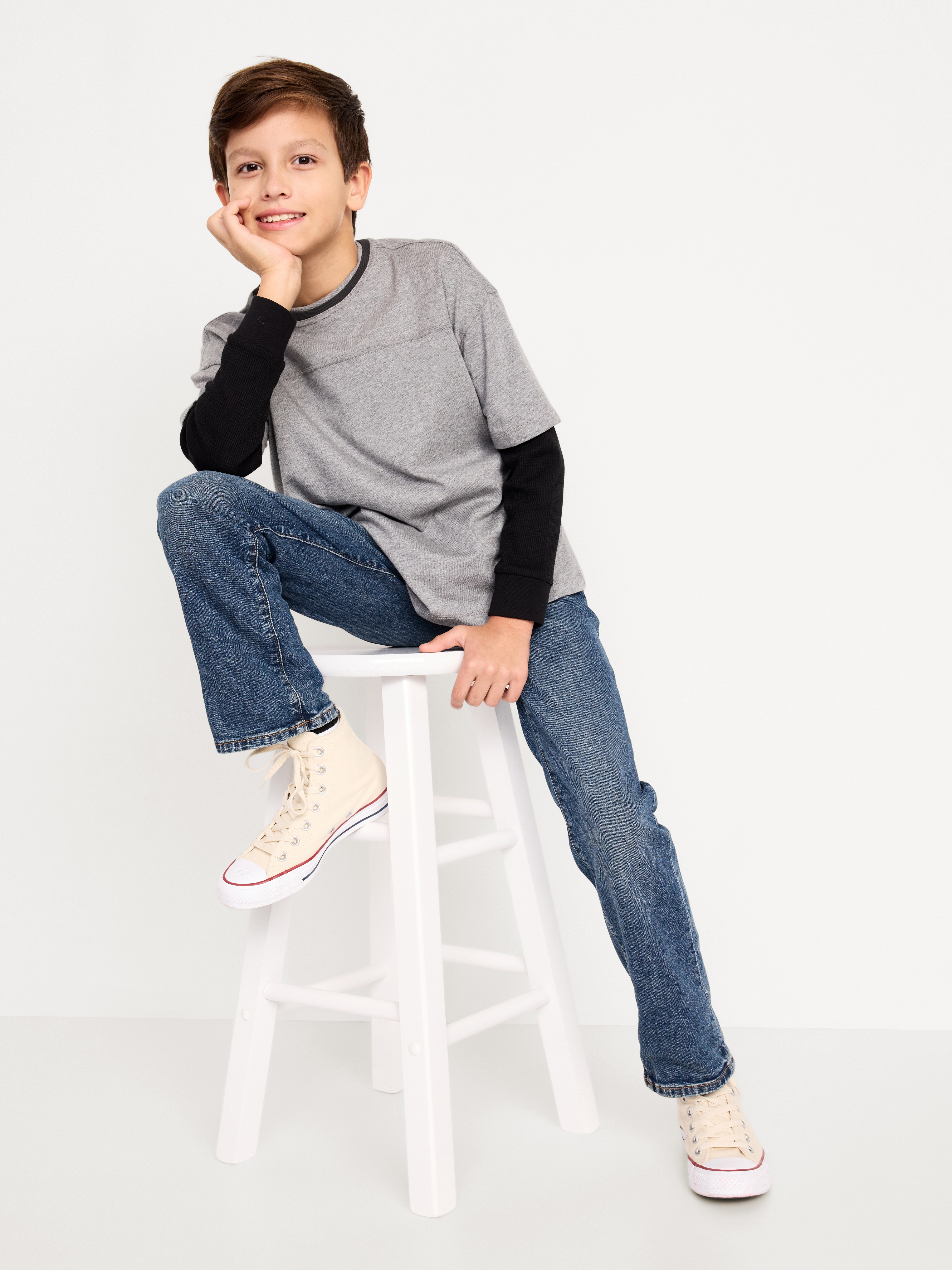 Built-In Flex Boot-Cut Jeans for Boys - Medium Wash - 2
